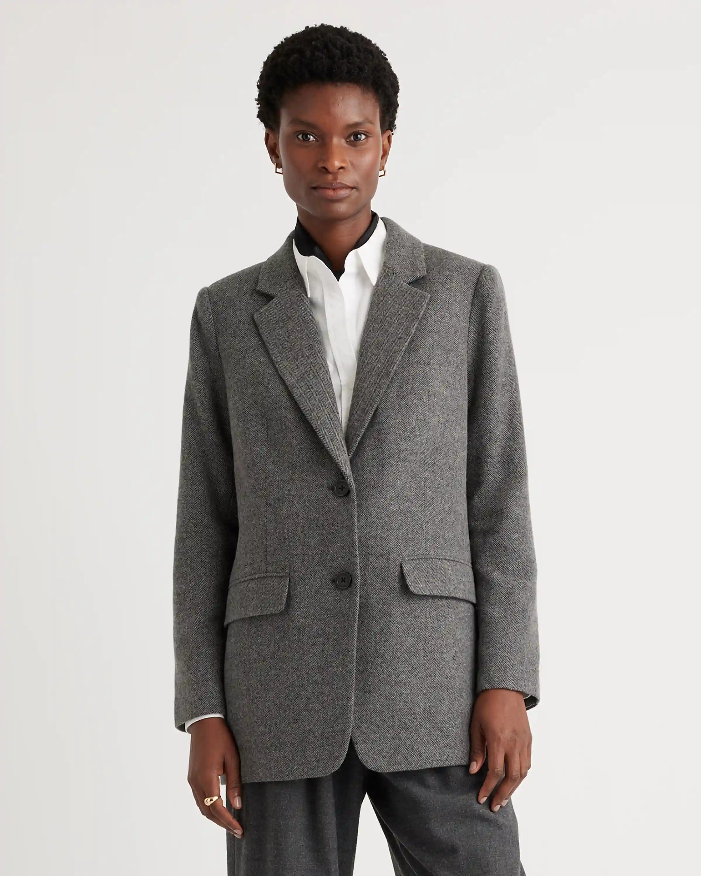 Italian Wool Oversized Blazer