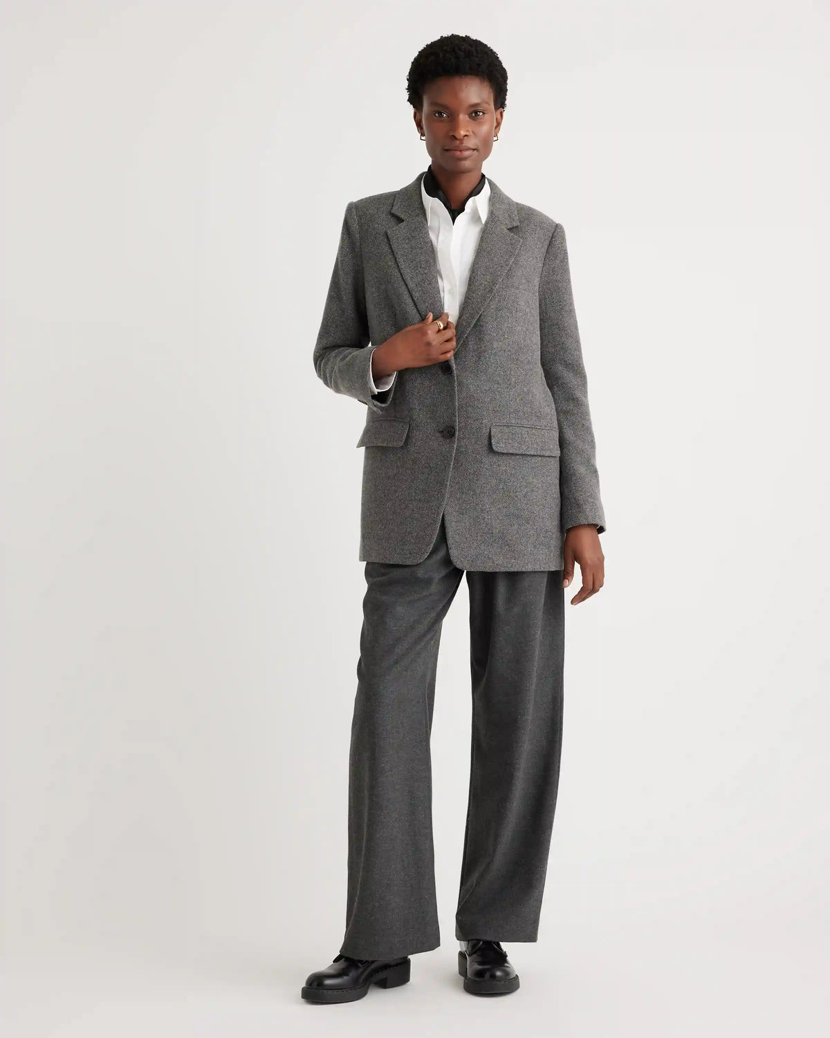 Italian Wool Oversized Blazer