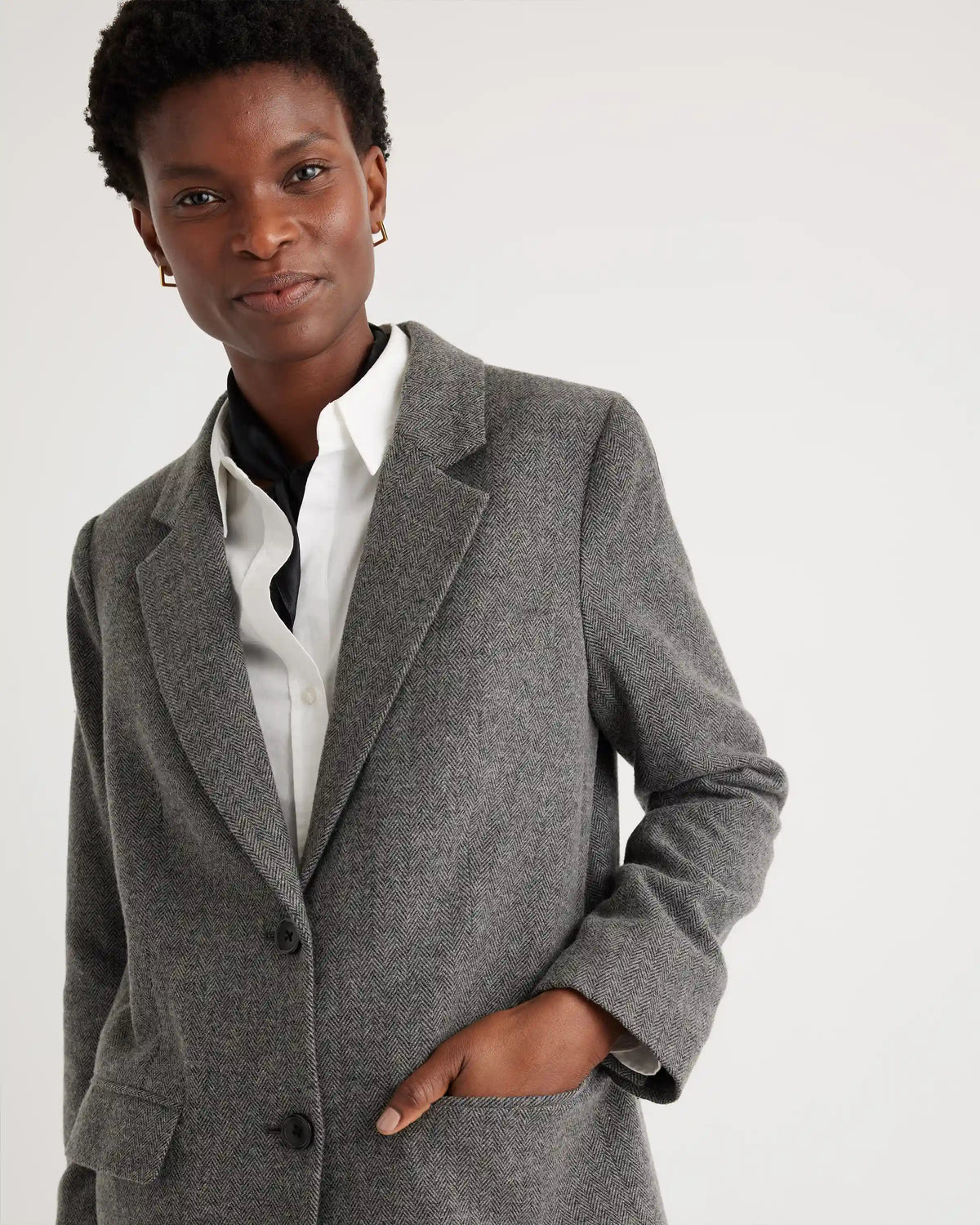 Italian Wool Oversized Blazer