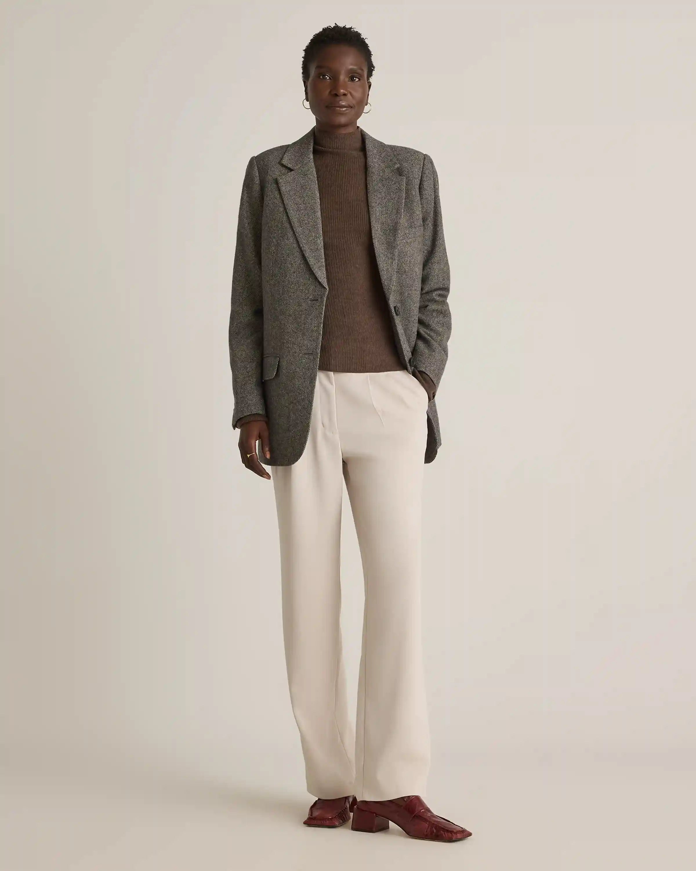Italian Wool Oversized Blazer