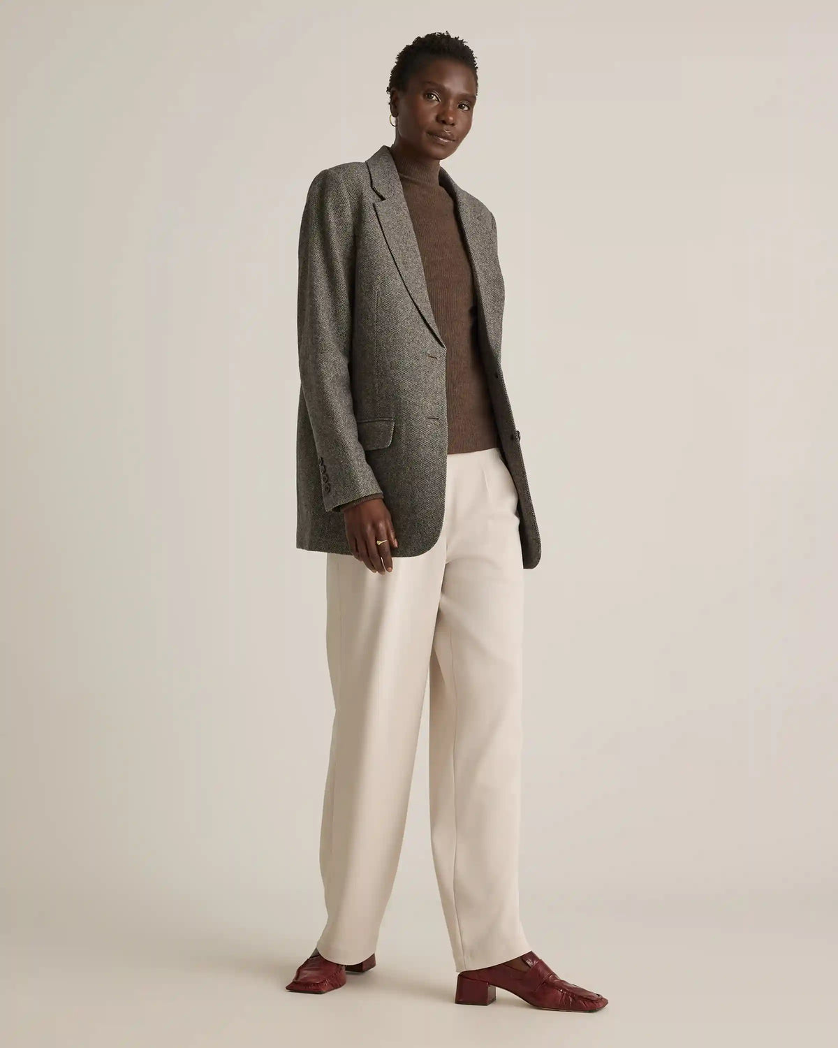 Italian Wool Oversized Blazer