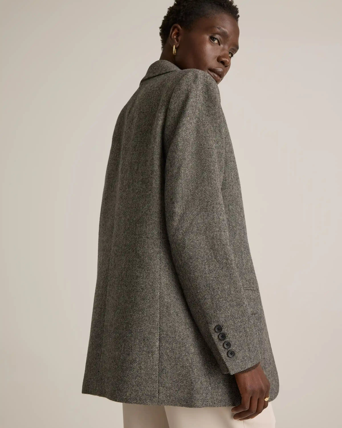 Italian Wool Oversized Blazer