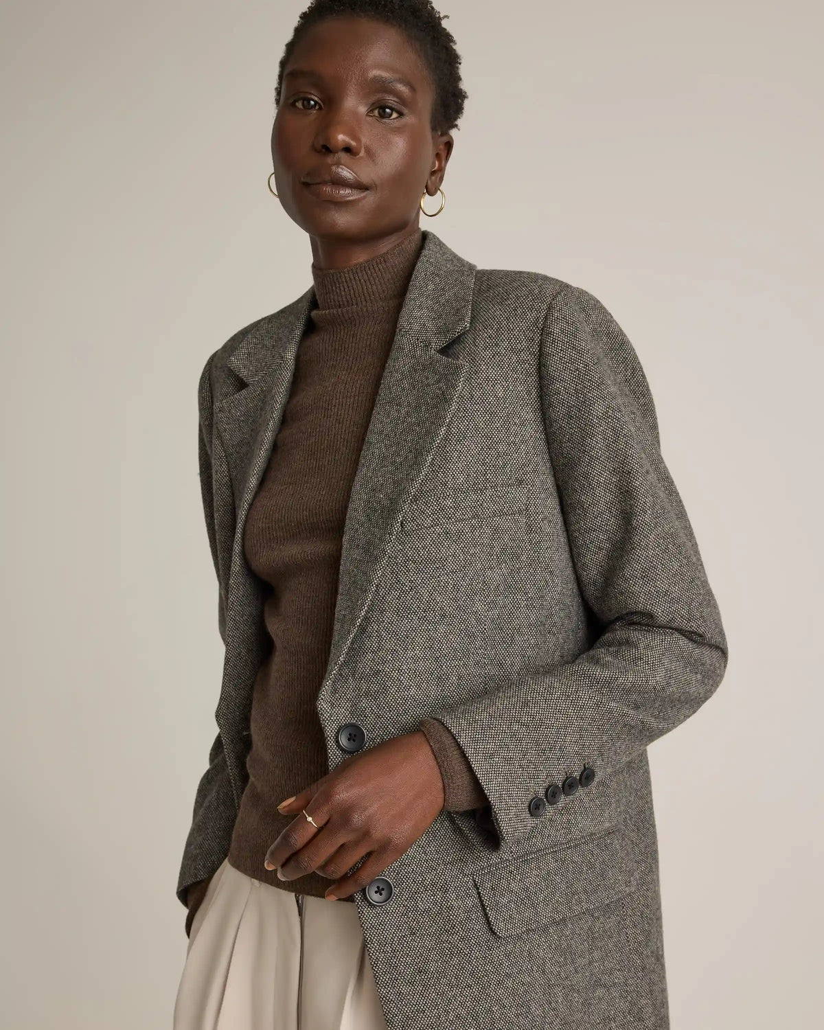 Italian Wool Oversized Blazer