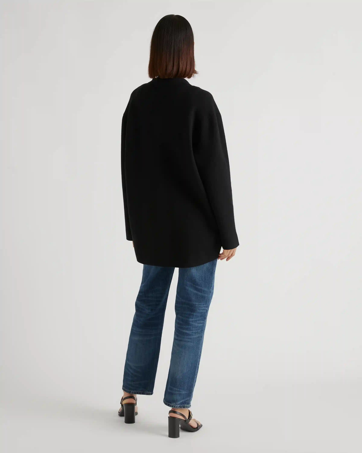 Eco-Knit Milano Stitch Oversized Shirt Jacket