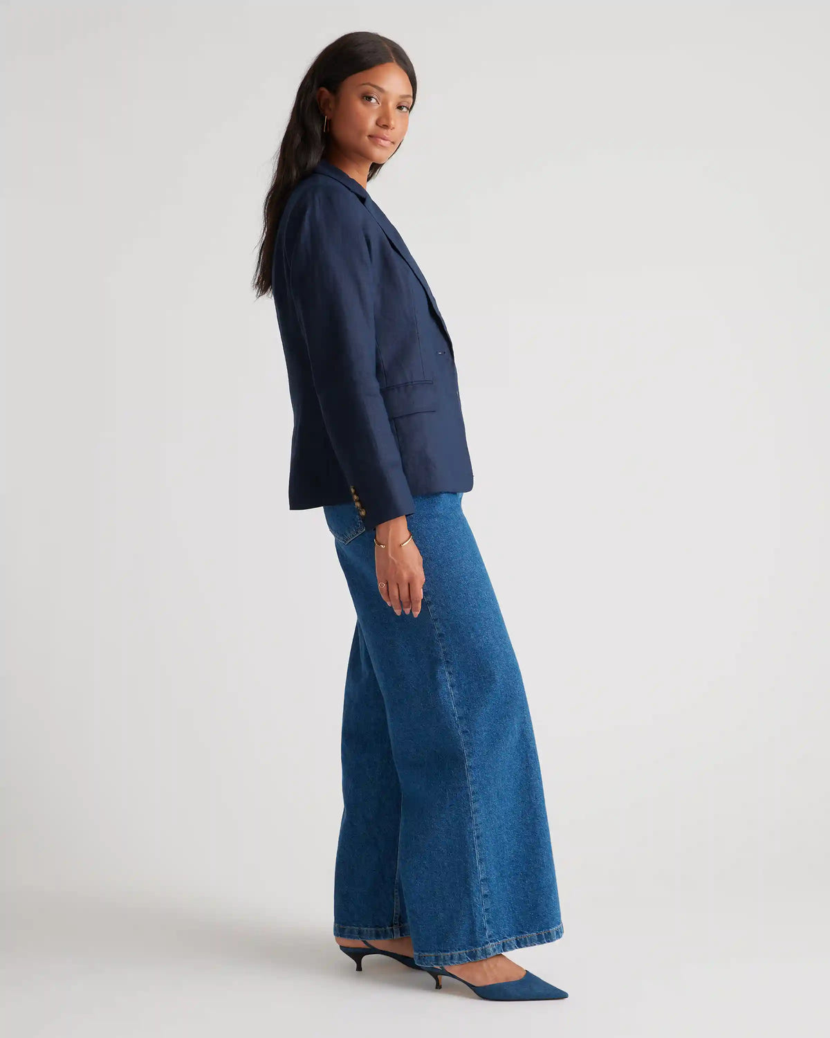100% European Linen Structured Blazer
