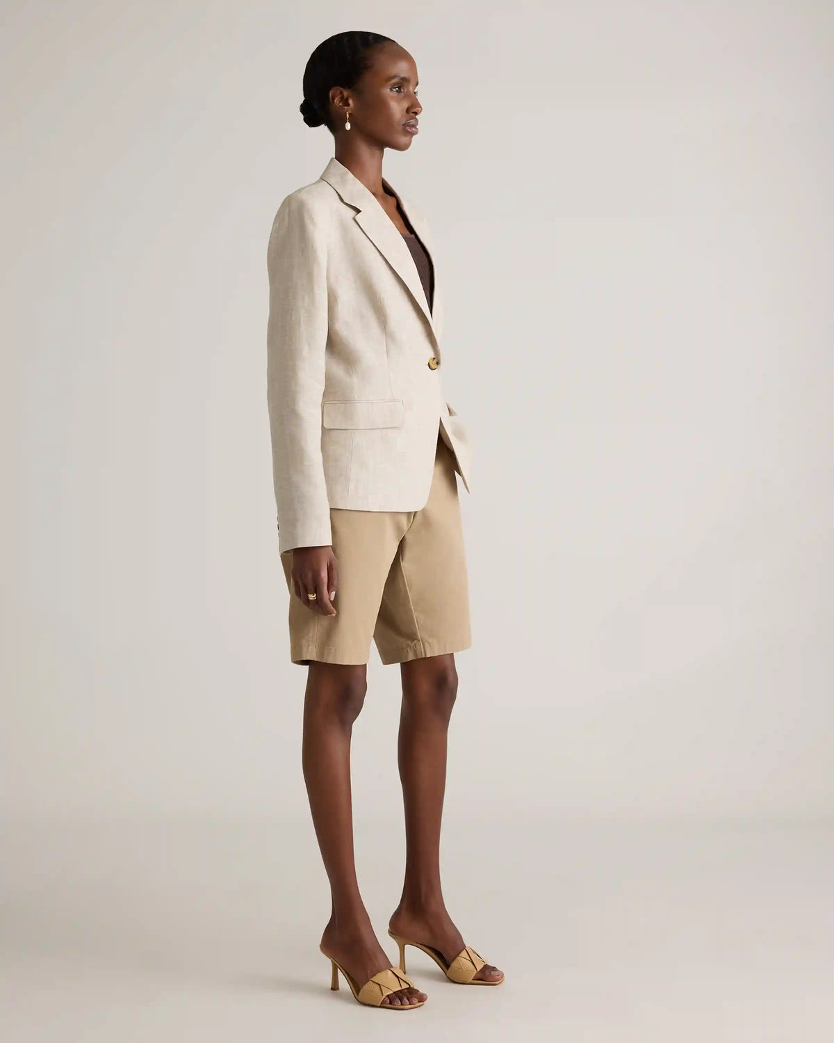 100% European Linen Structured Blazer