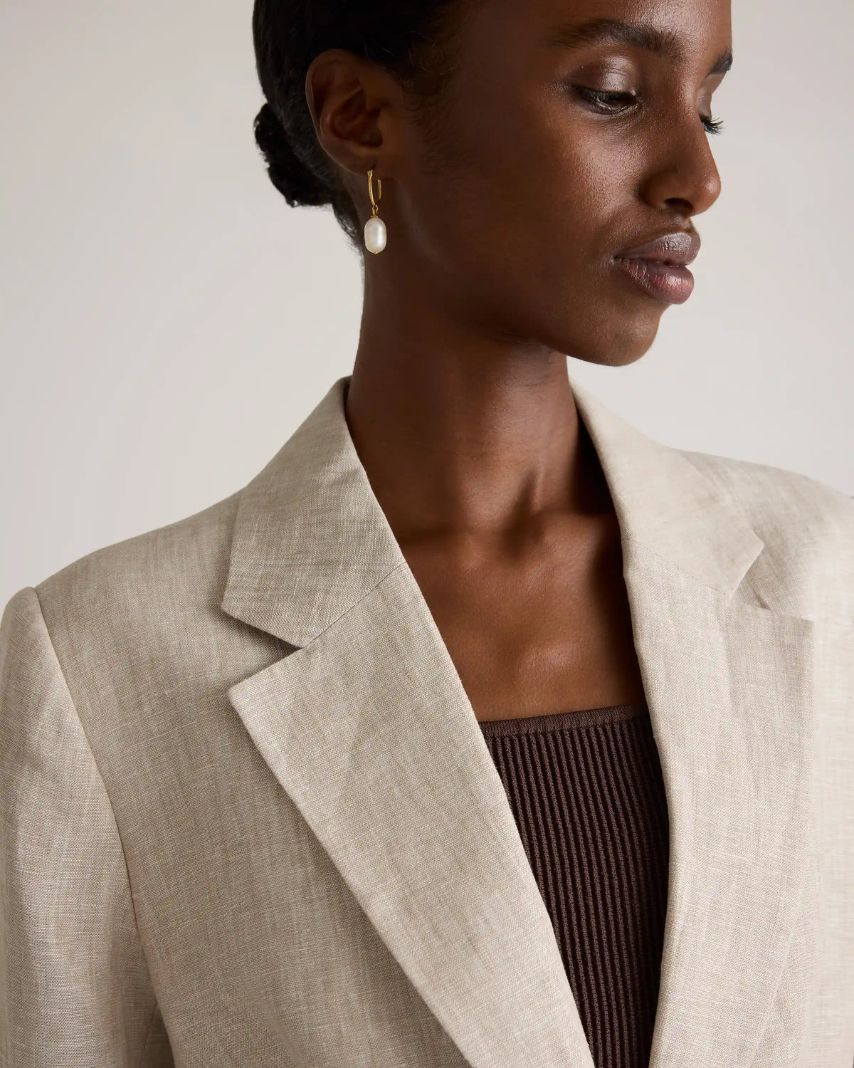 100% European Linen Structured Blazer
