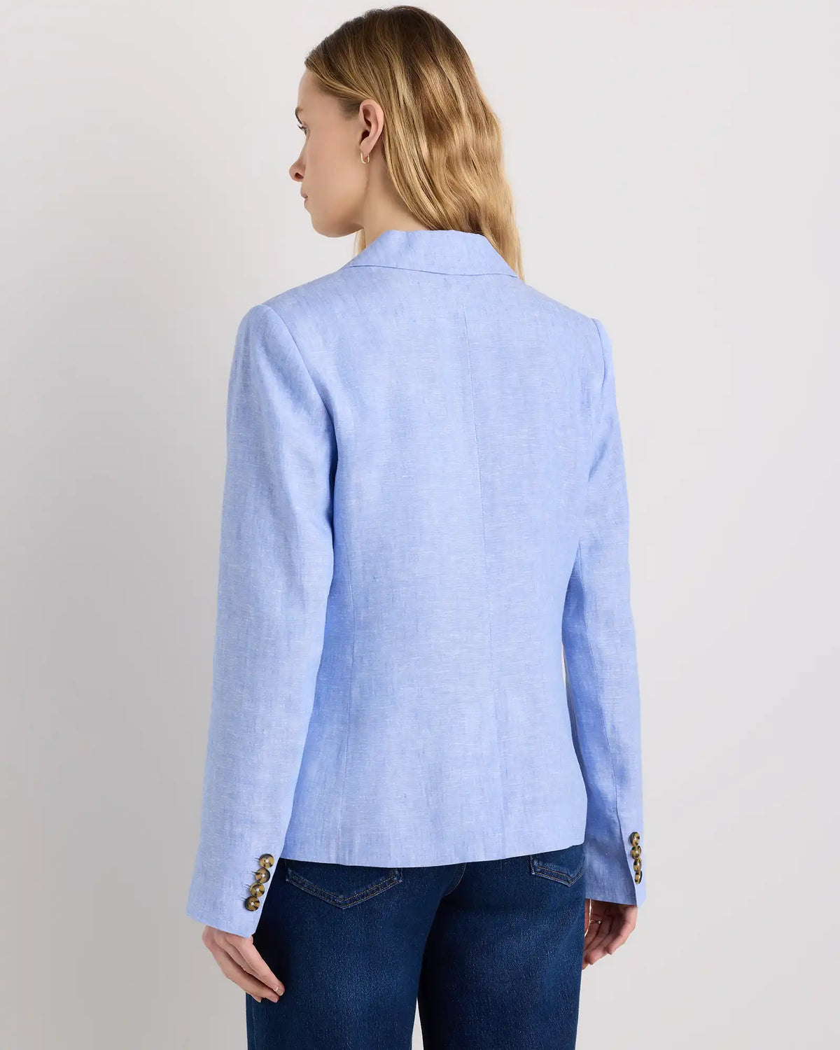 100% European Linen Structured Blazer