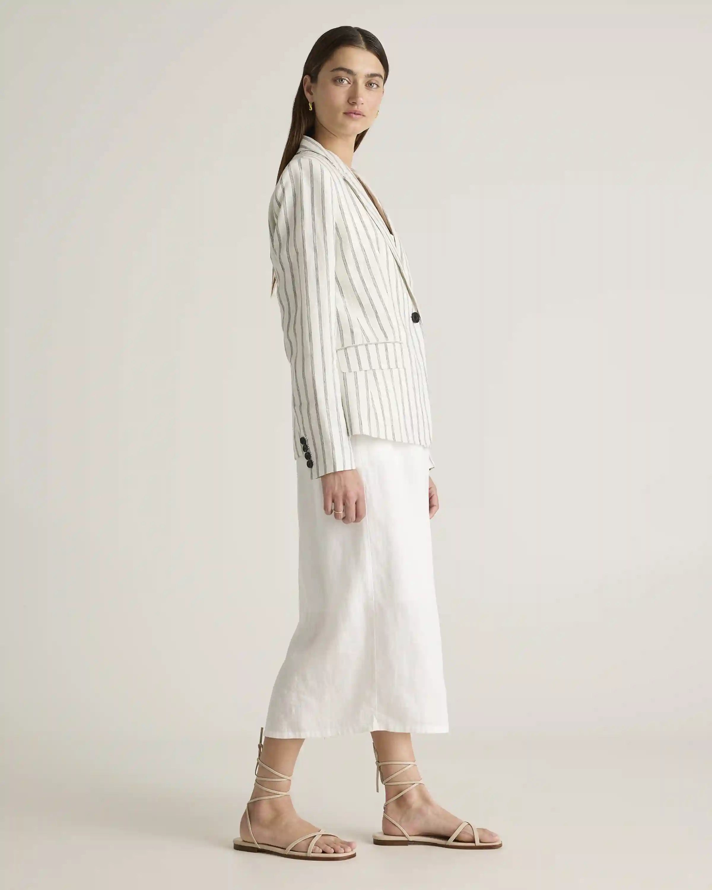 100% European Linen Structured Blazer