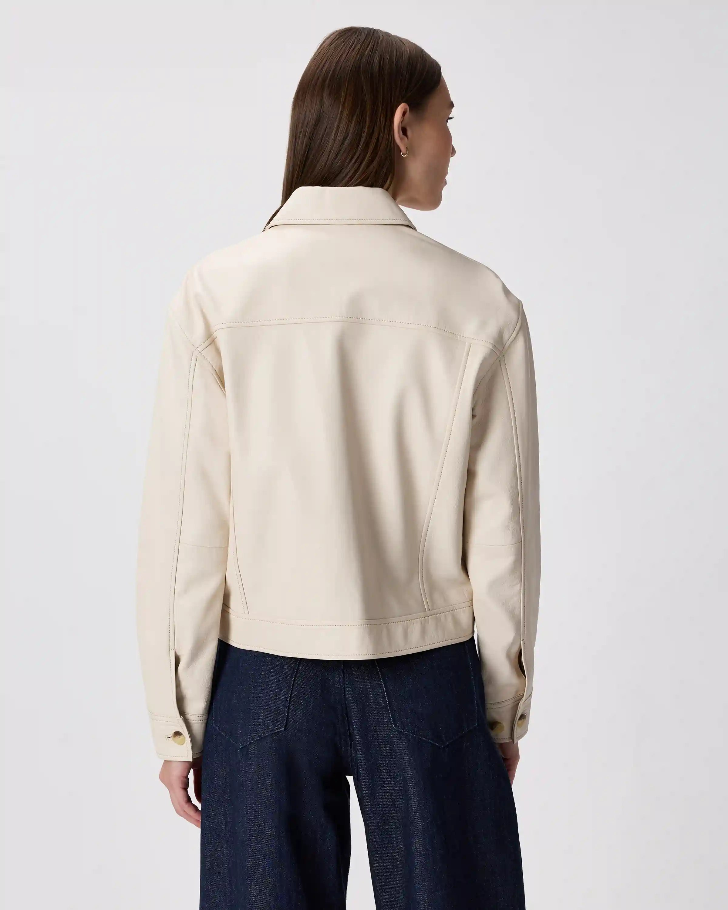 100% Leather Cropped Jacket