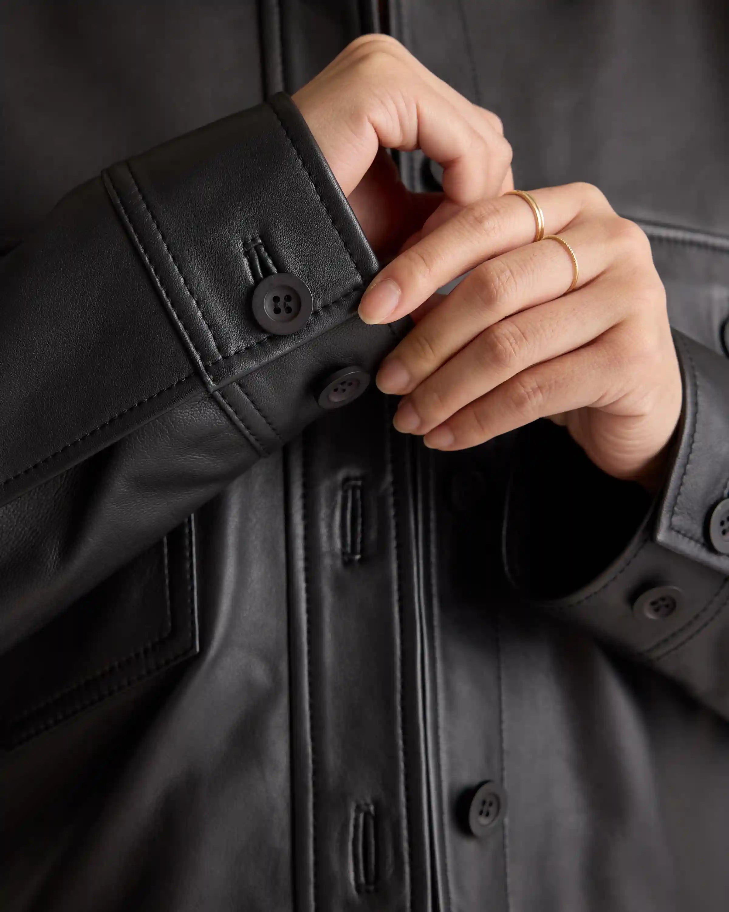 100% Leather Cropped Jacket