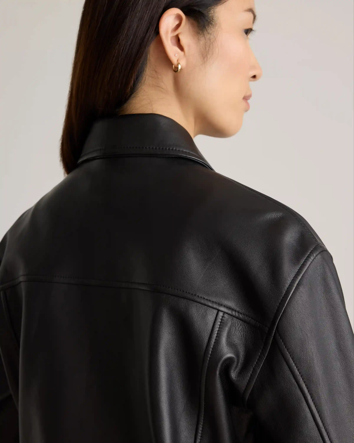 100% Leather Cropped Jacket
