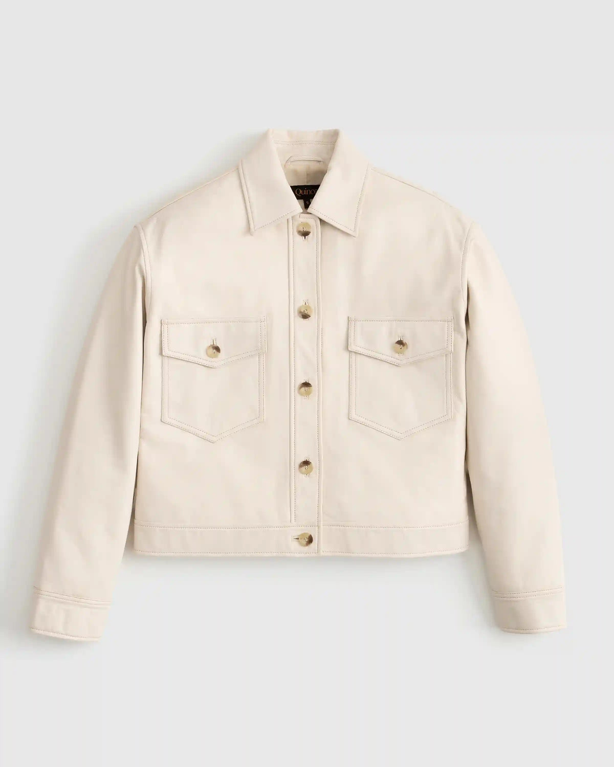 100% Leather Cropped Jacket