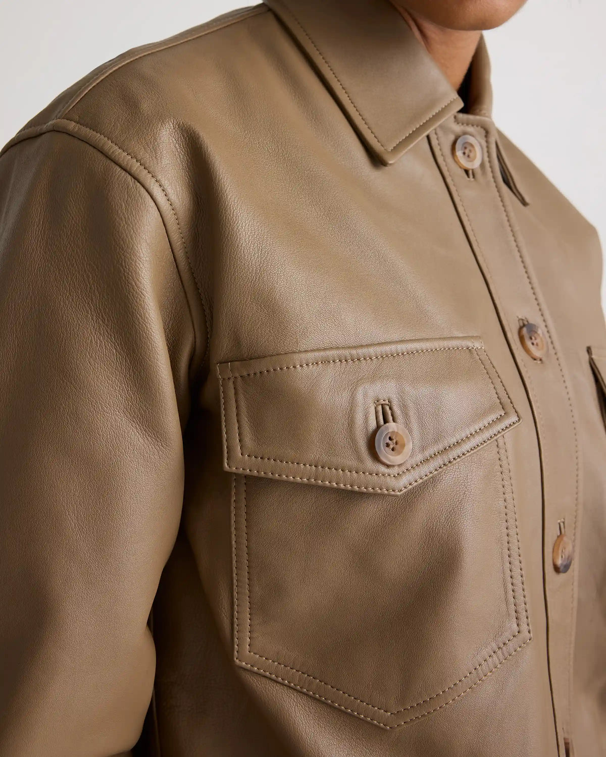 100% Leather Cropped Jacket