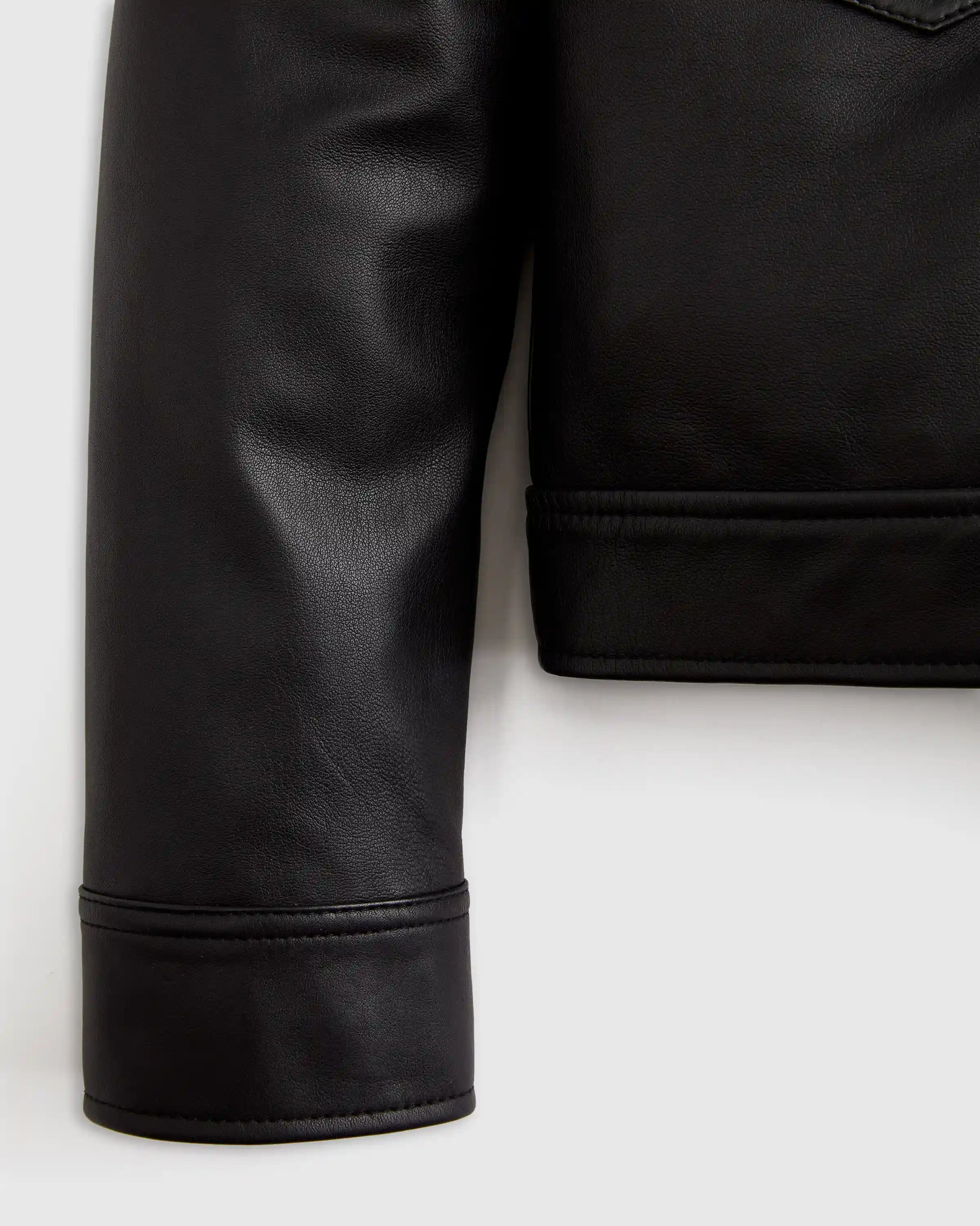 100% Leather Cropped Jacket