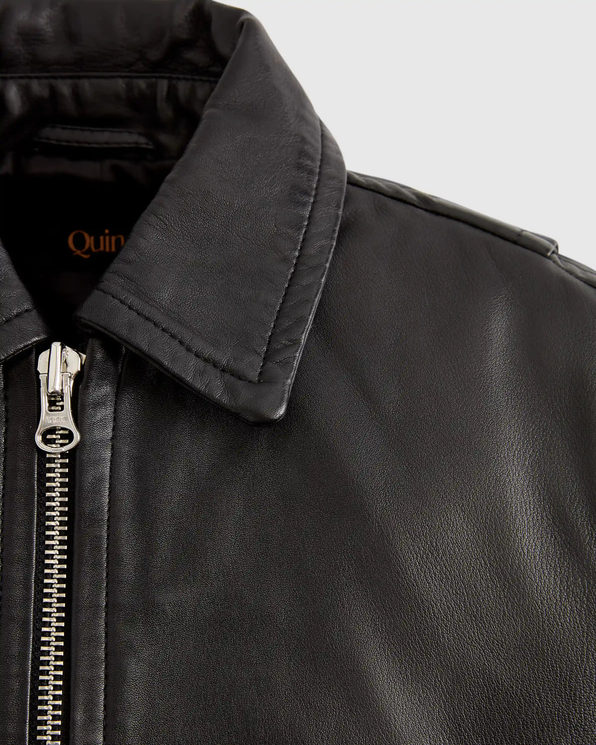 100% Washed Leather Bomber Jacket