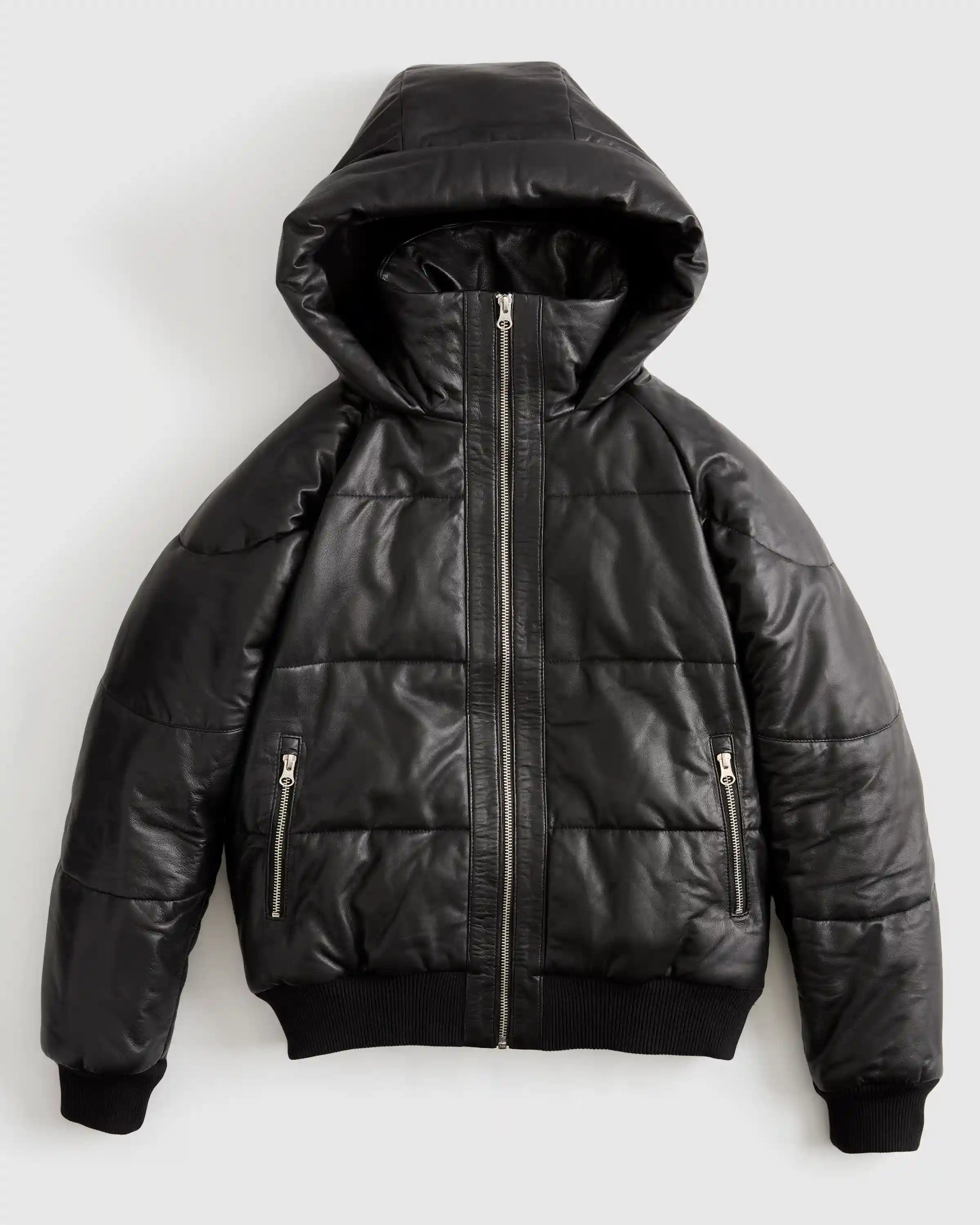 100% Leather Puffer Jacket