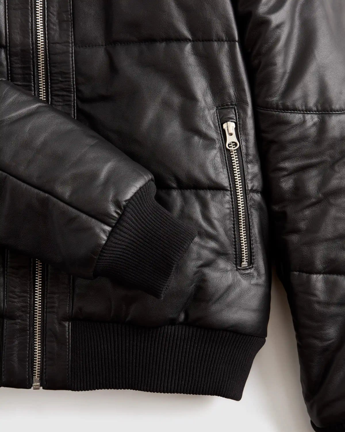 100% Leather Puffer Jacket