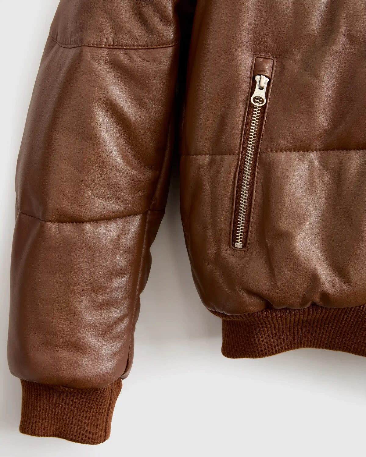 100% Leather Puffer Jacket