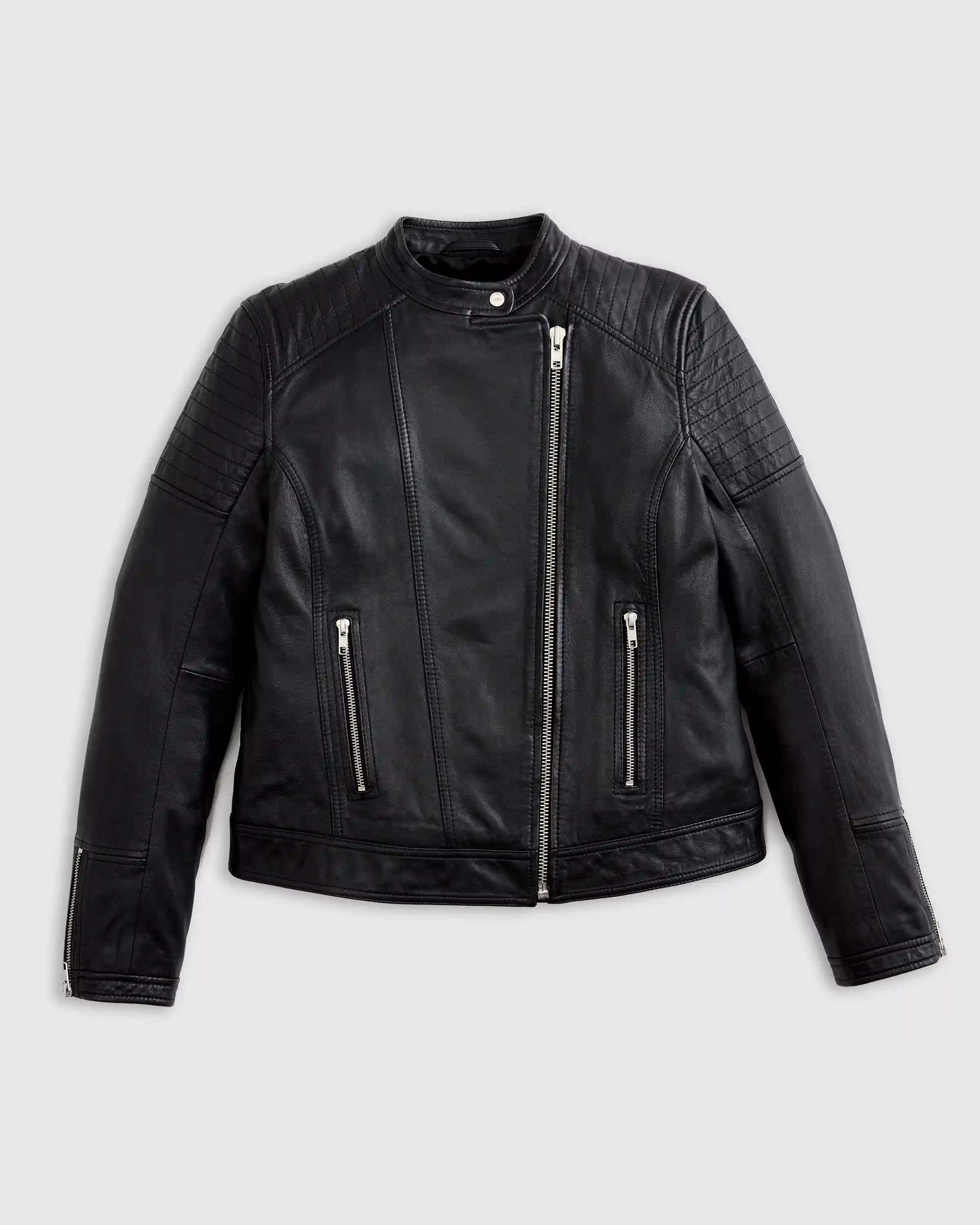 100% Leather Café Racer Jacket