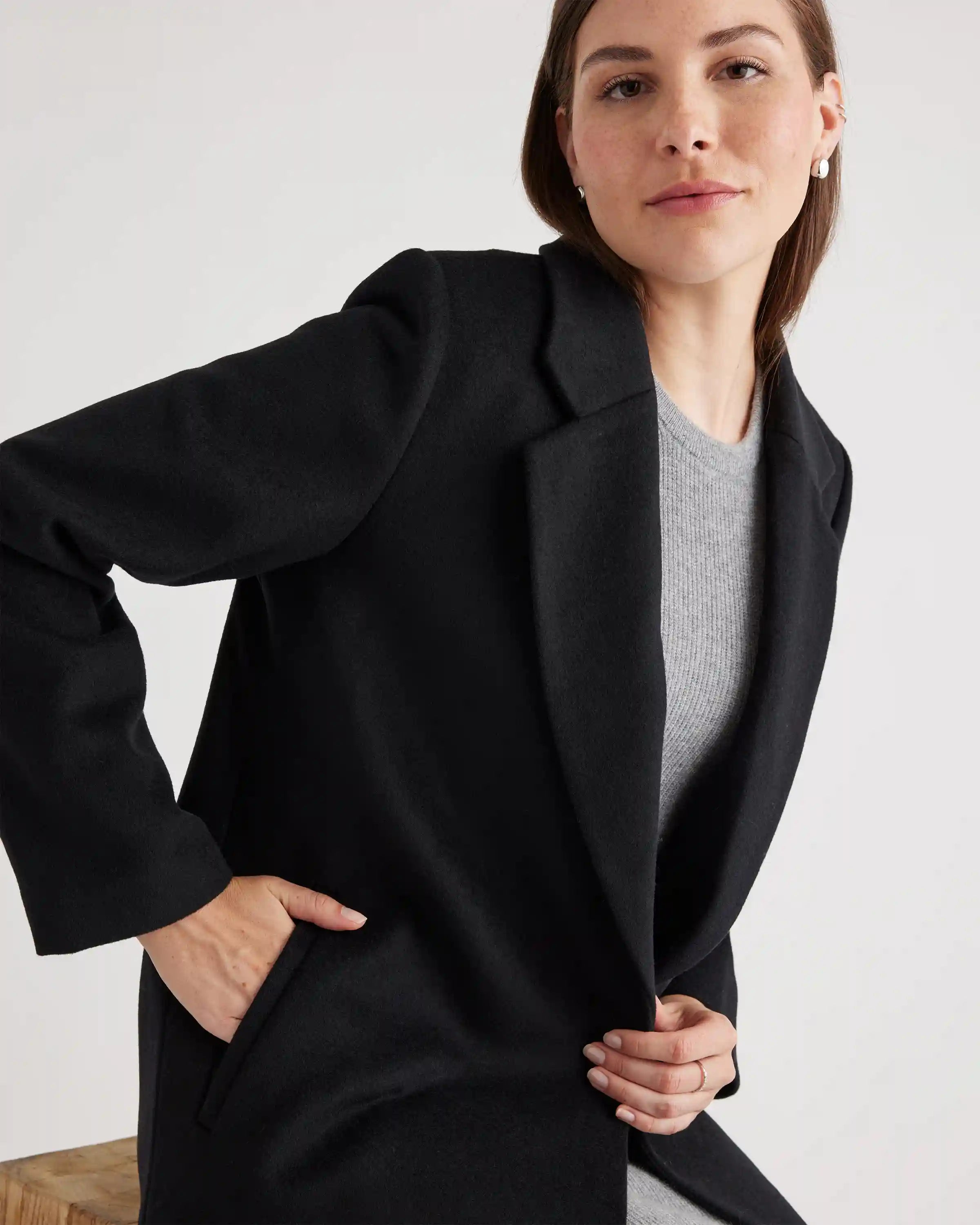 Italian Wool Classic Single-Breasted Coat