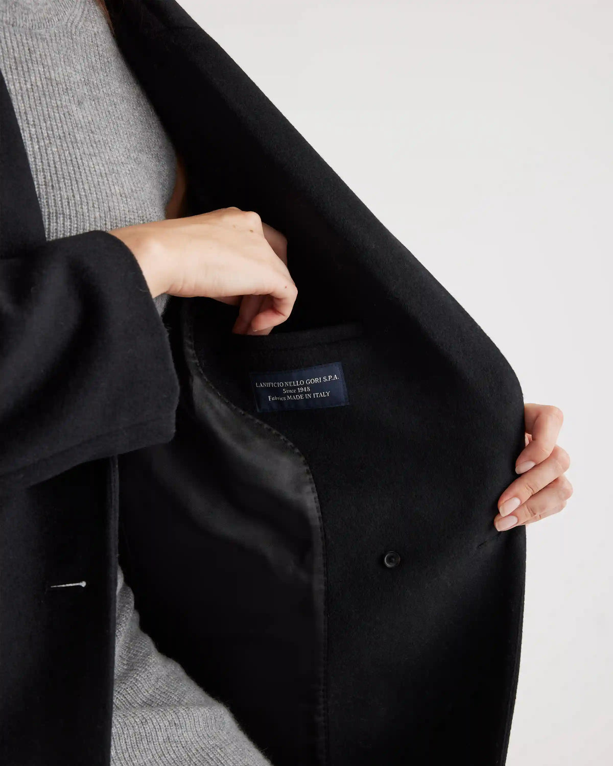 Italian Wool Classic Single-Breasted Coat