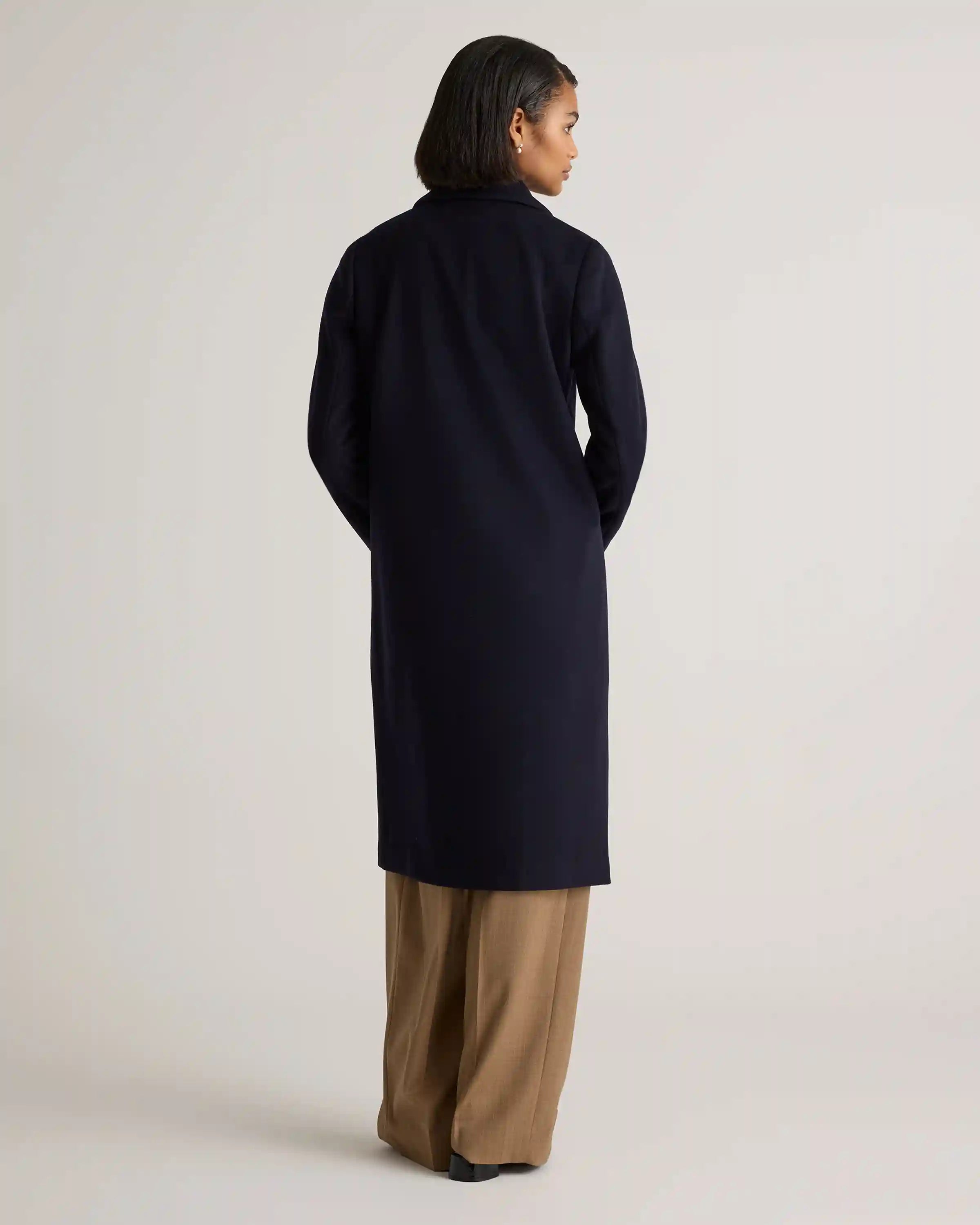 Italian Wool Classic Single-Breasted Coat