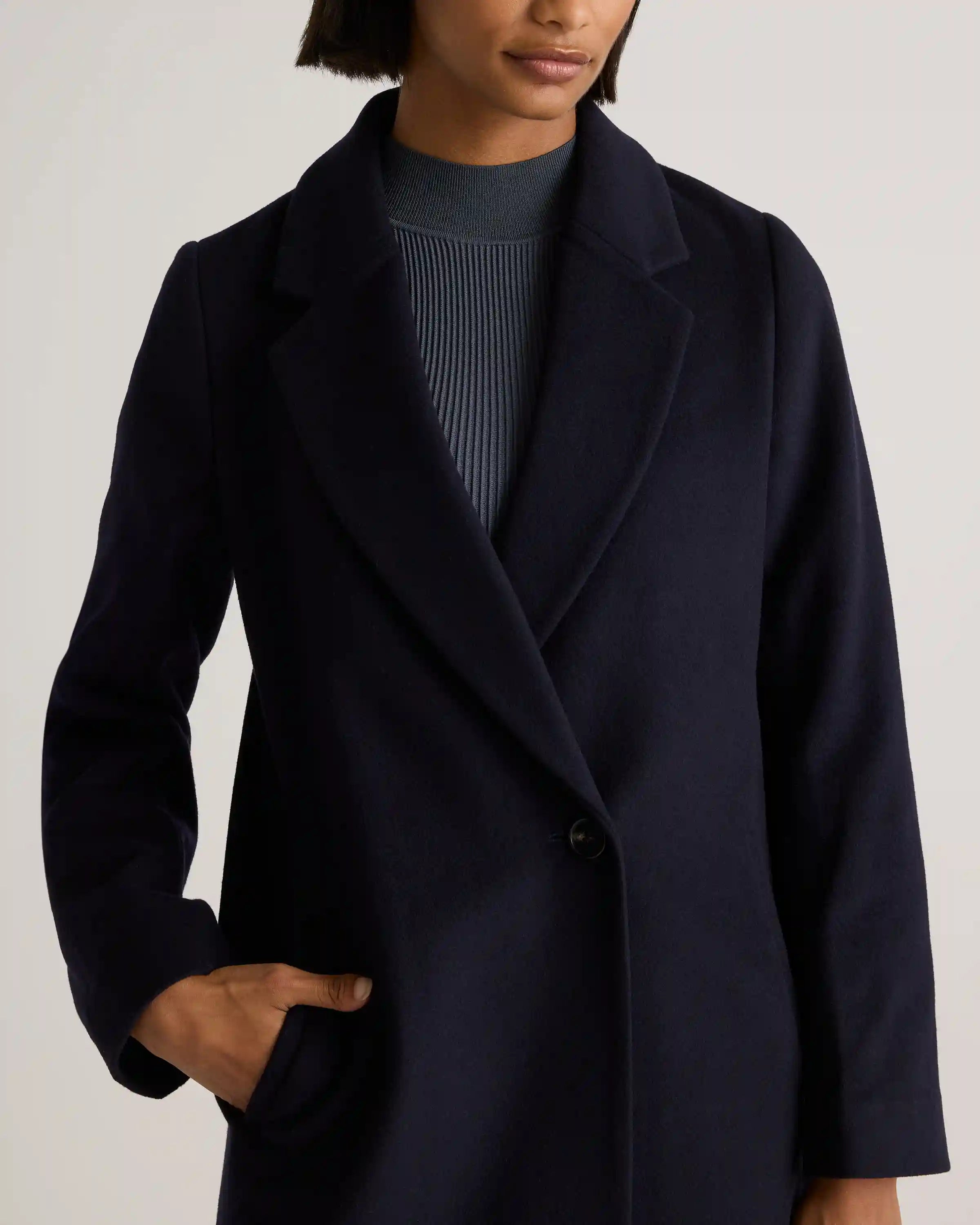 Italian Wool Classic Single-Breasted Coat
