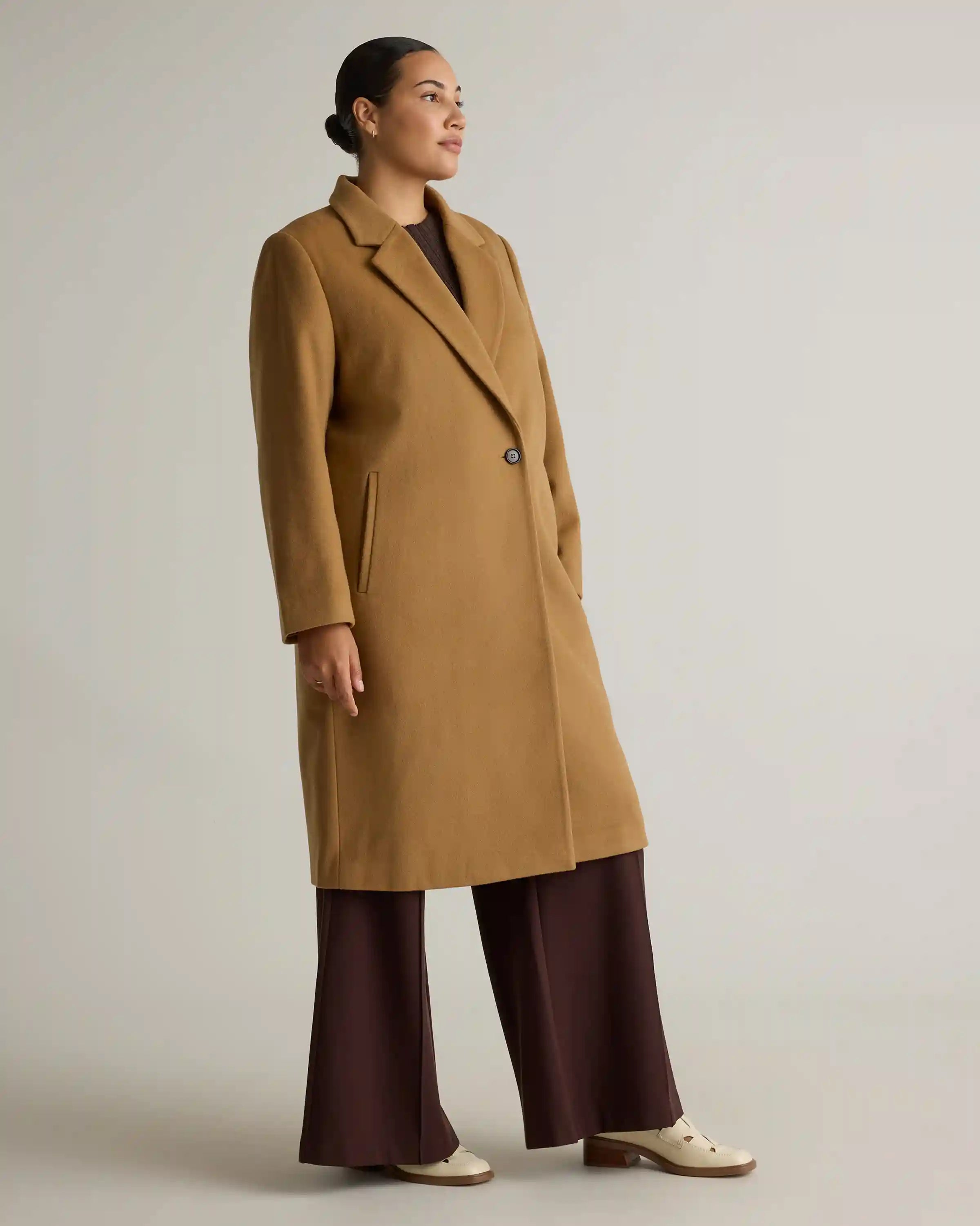 Italian Wool Classic Single-Breasted Coat