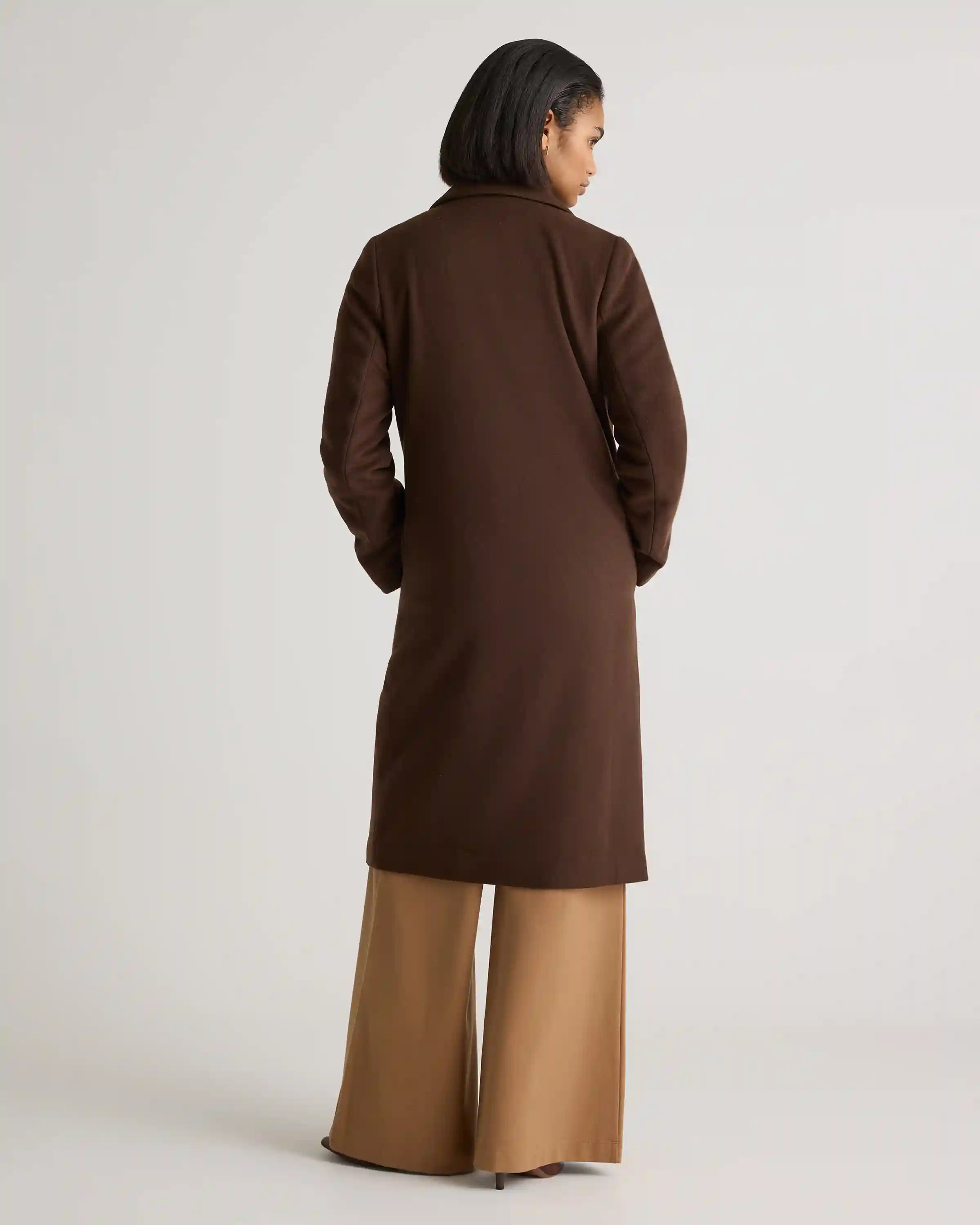 Italian Wool Classic Single-Breasted Coat
