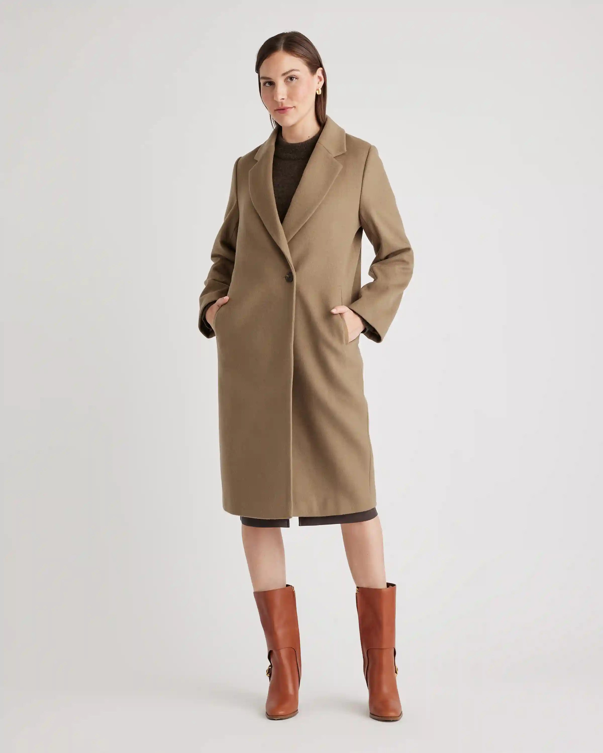 Italian Wool Classic Single-Breasted Coat