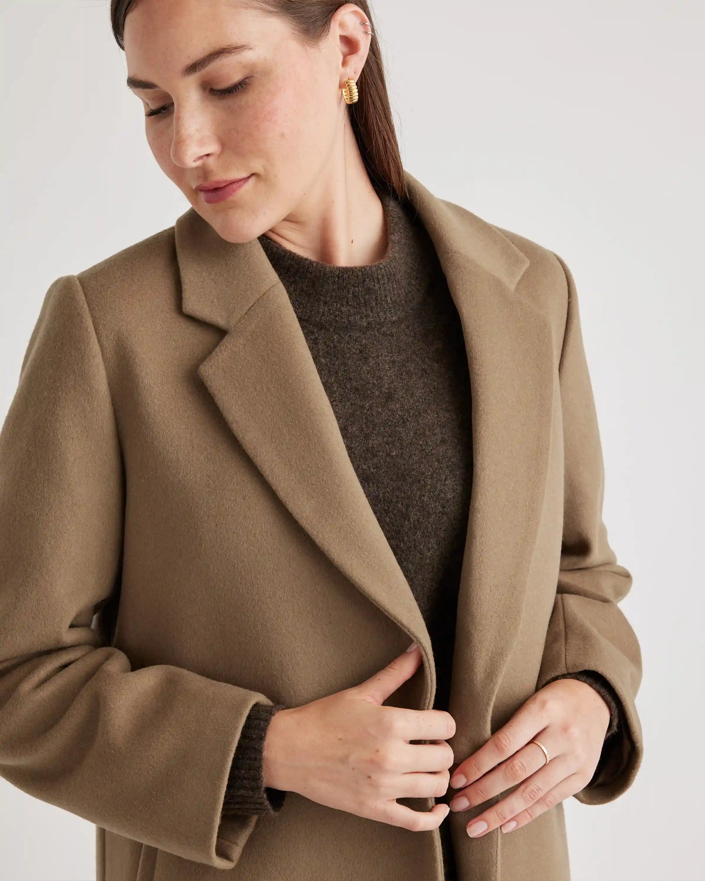 Italian Wool Classic Single-Breasted Coat