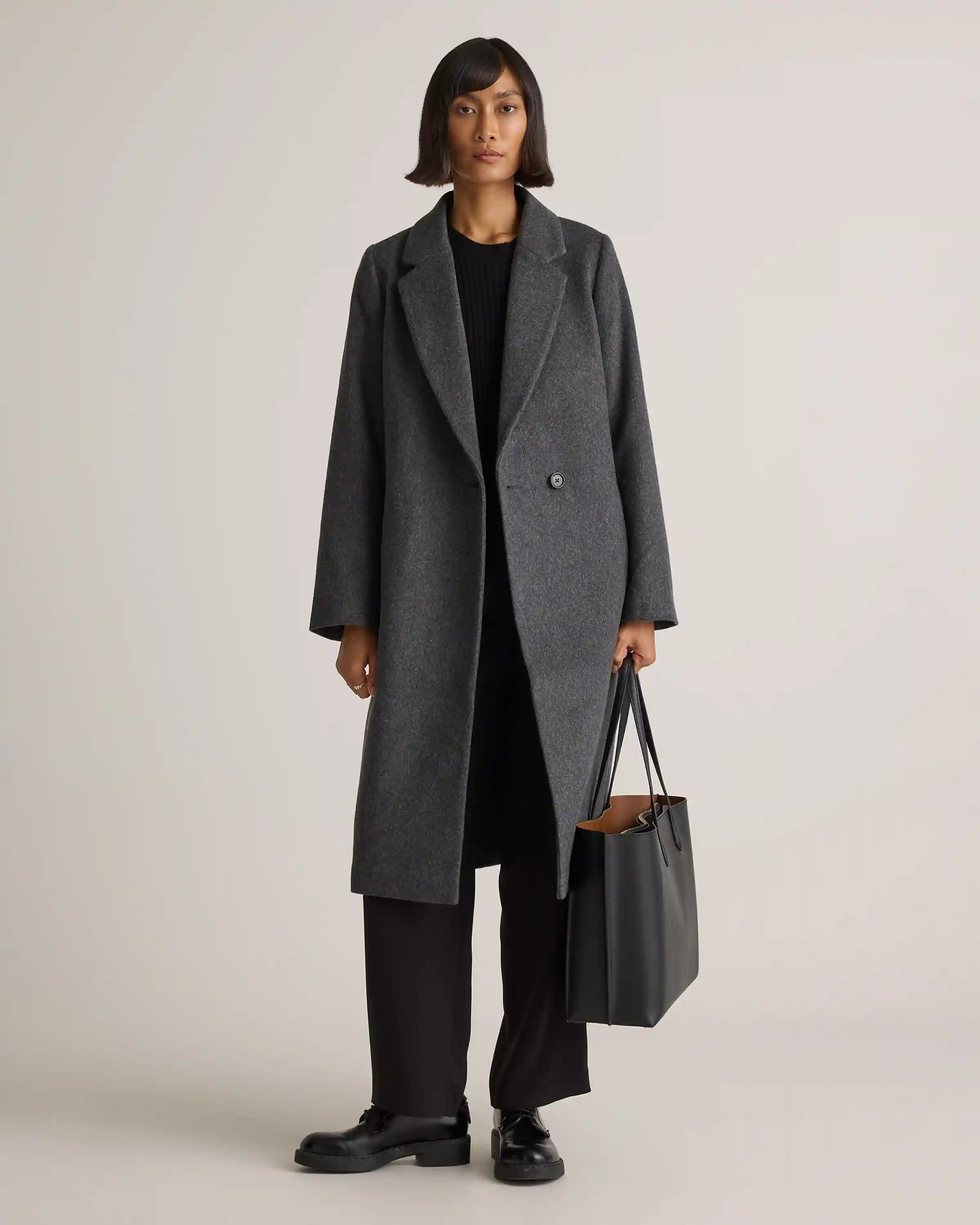 Italian Wool Classic Single-Breasted Coat