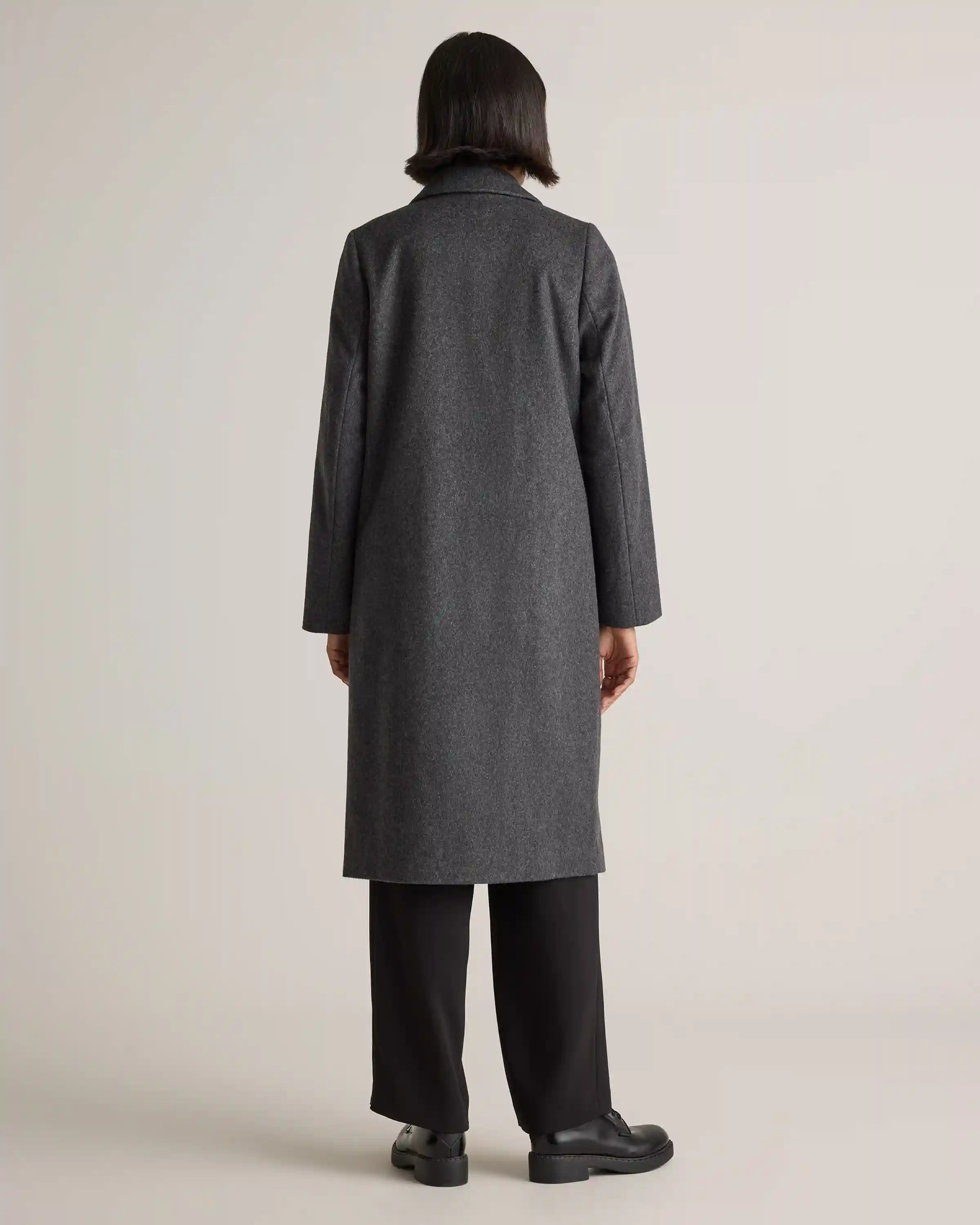 Italian Wool Classic Single-Breasted Coat