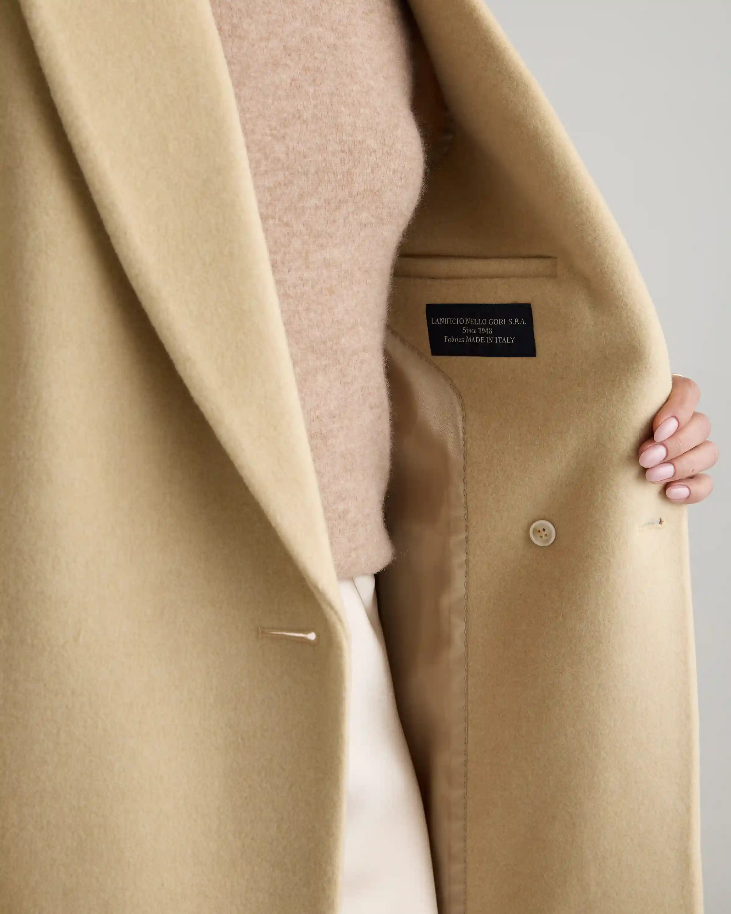 Italian Wool Classic Single-Breasted Coat