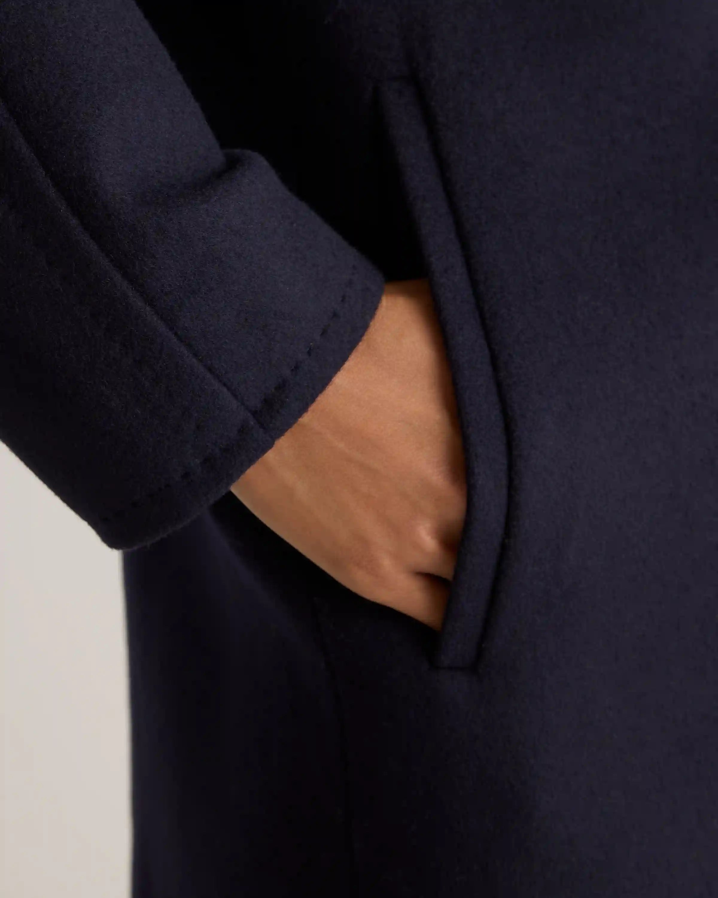 Italian Wool Double-Breasted Slouch Coat