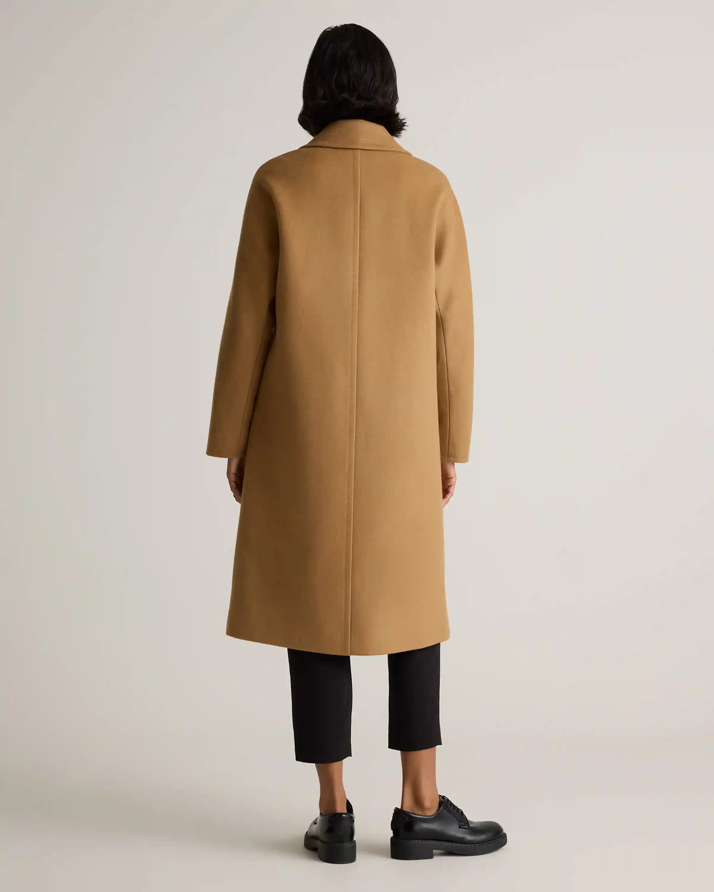 Italian Wool Double-Breasted Slouch Coat