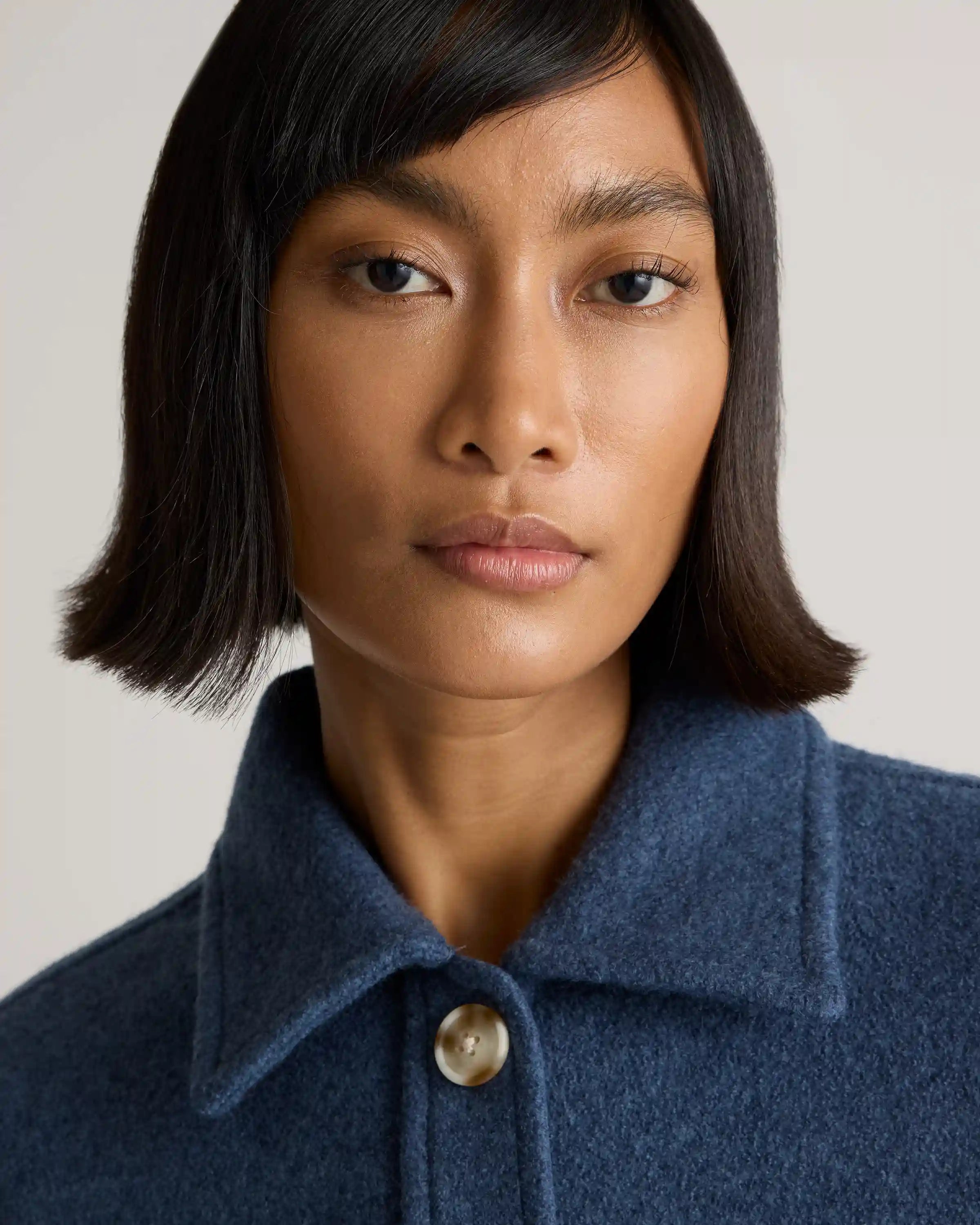 100% Merino Wool Cropped Shirt Jacket