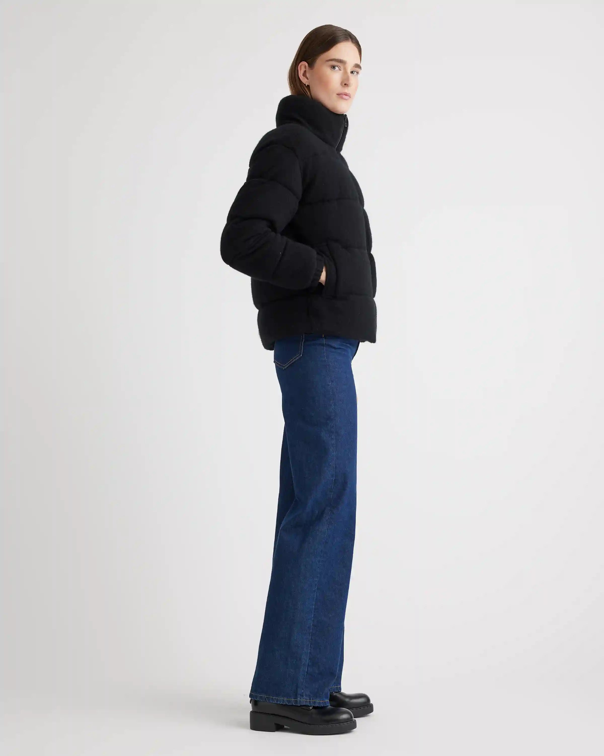Mongolian Cashmere Puffer Jacket