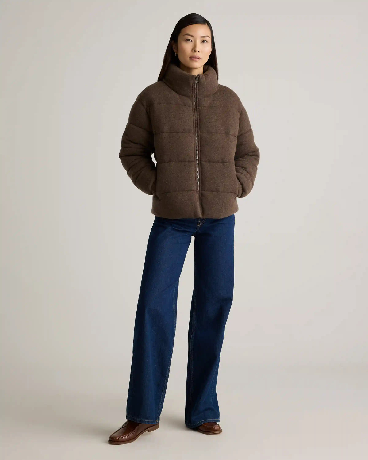 Mongolian Cashmere Puffer Jacket