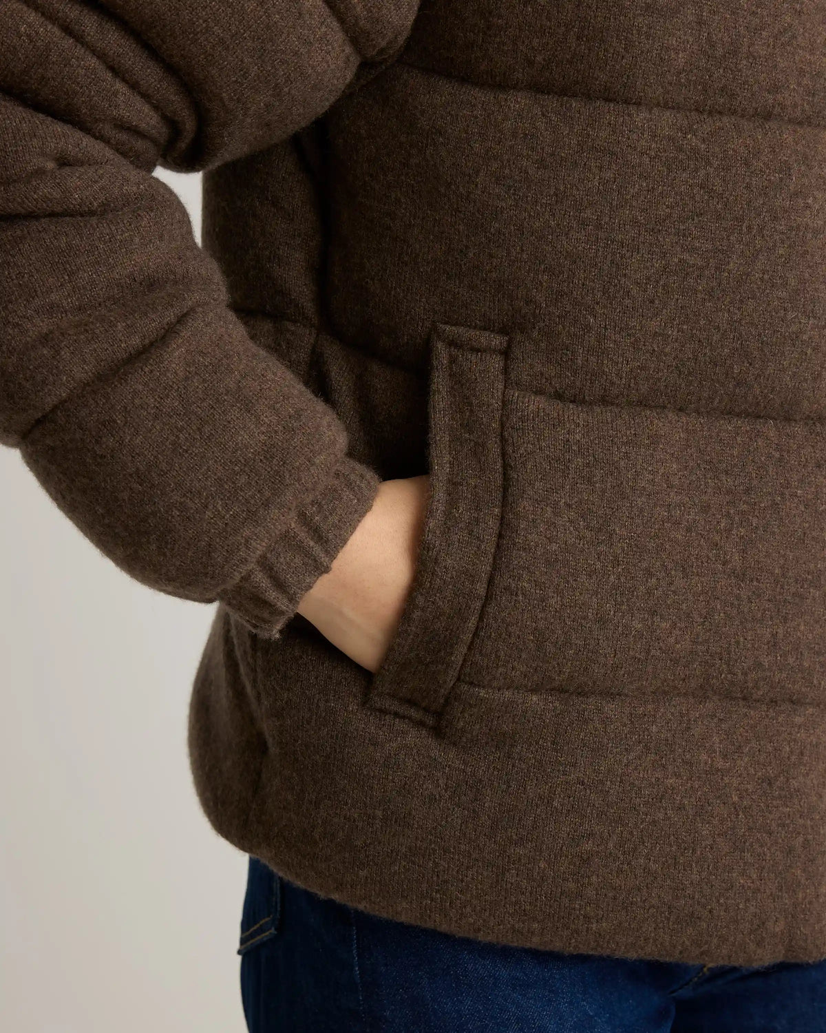 Mongolian Cashmere Puffer Jacket