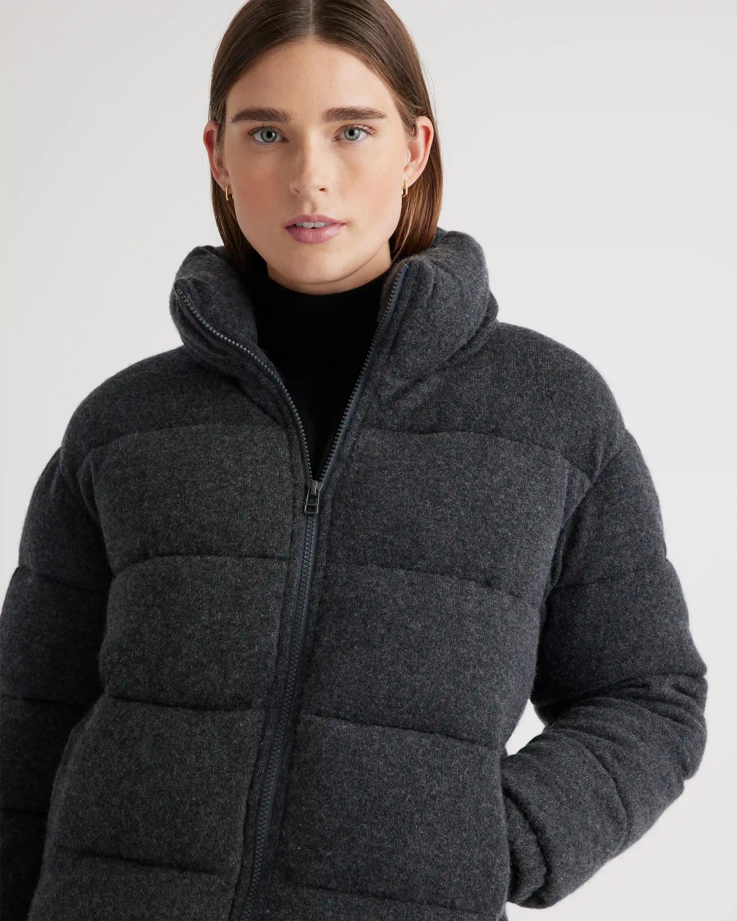 Mongolian Cashmere Puffer Jacket