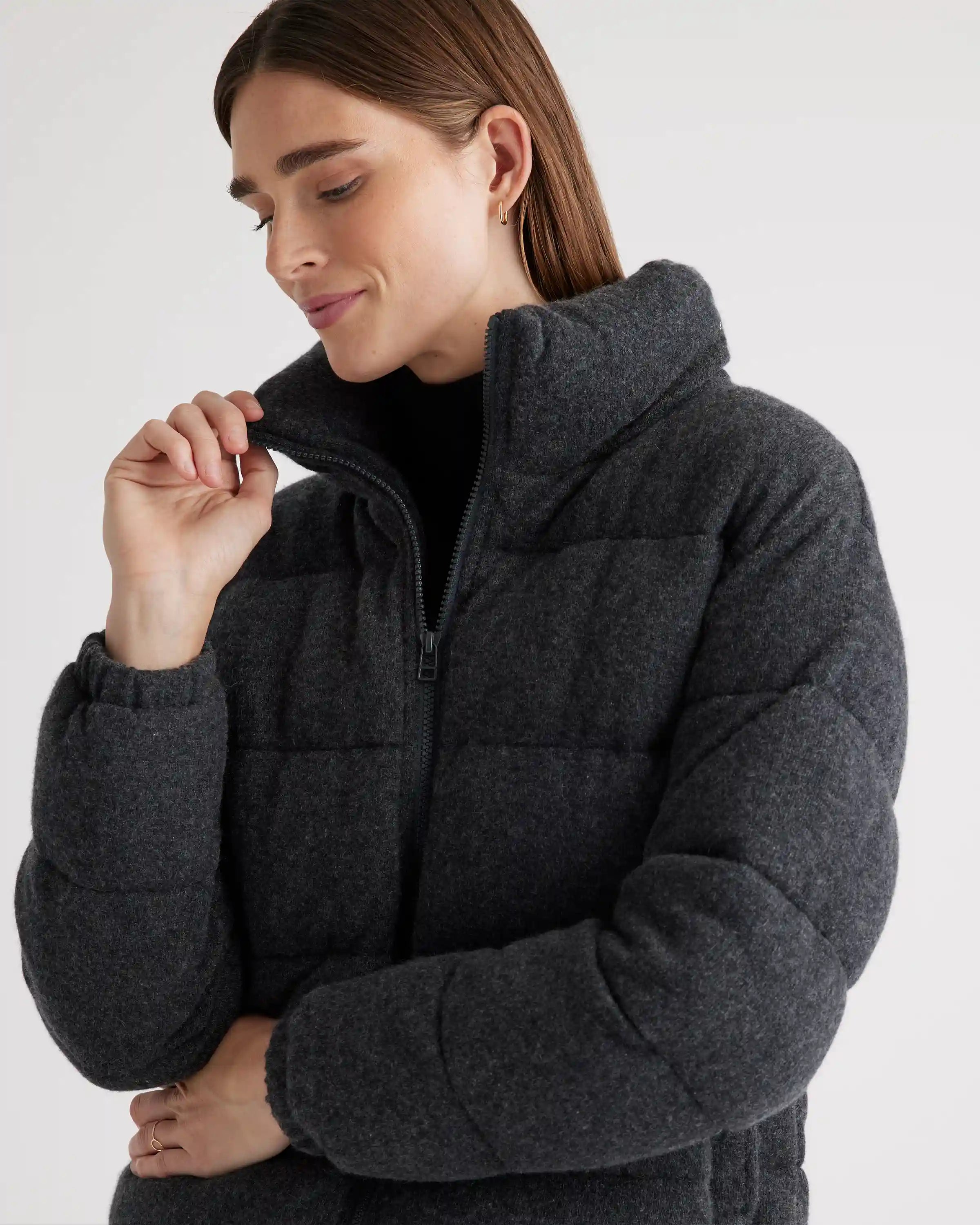 Mongolian Cashmere Puffer Jacket