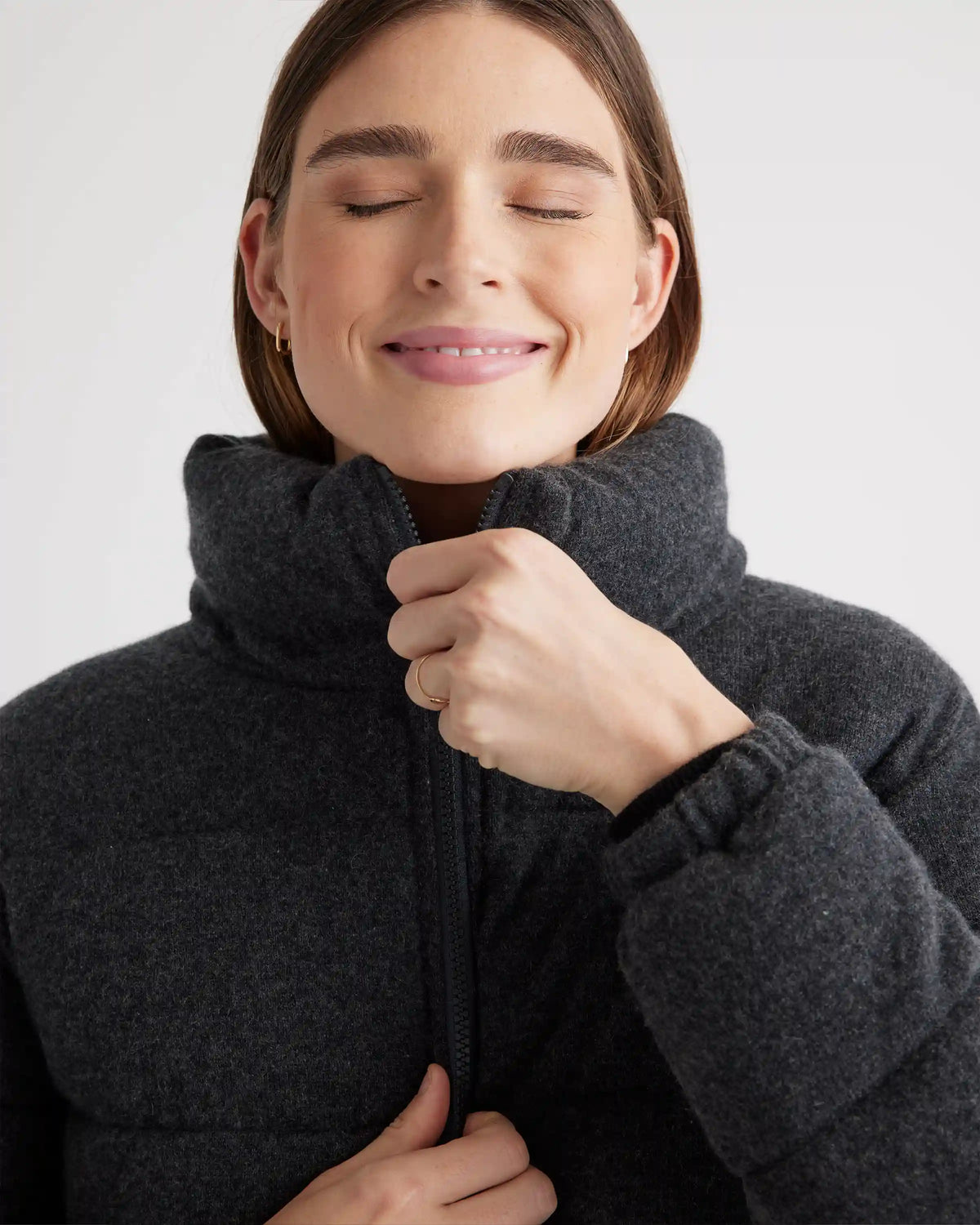 Mongolian Cashmere Puffer Jacket