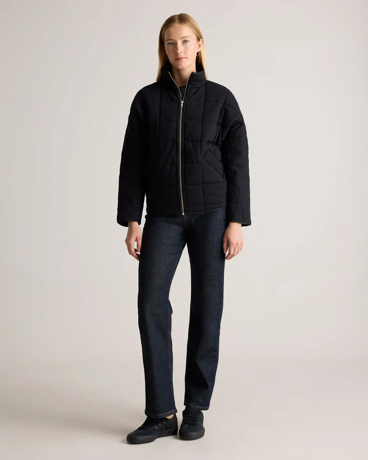 Organic Cotton Quilted Knit Jacket