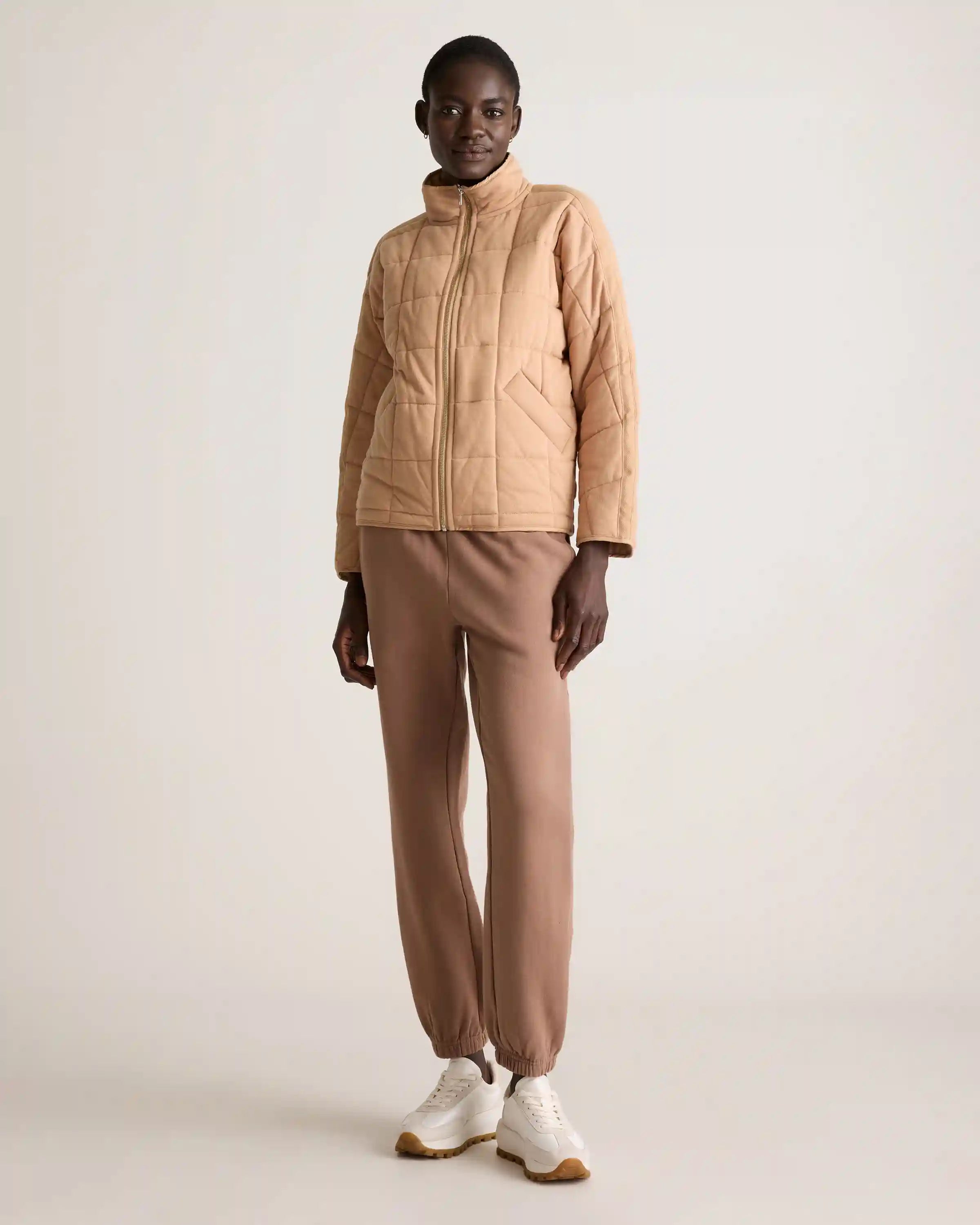 Organic Cotton Quilted Knit Jacket