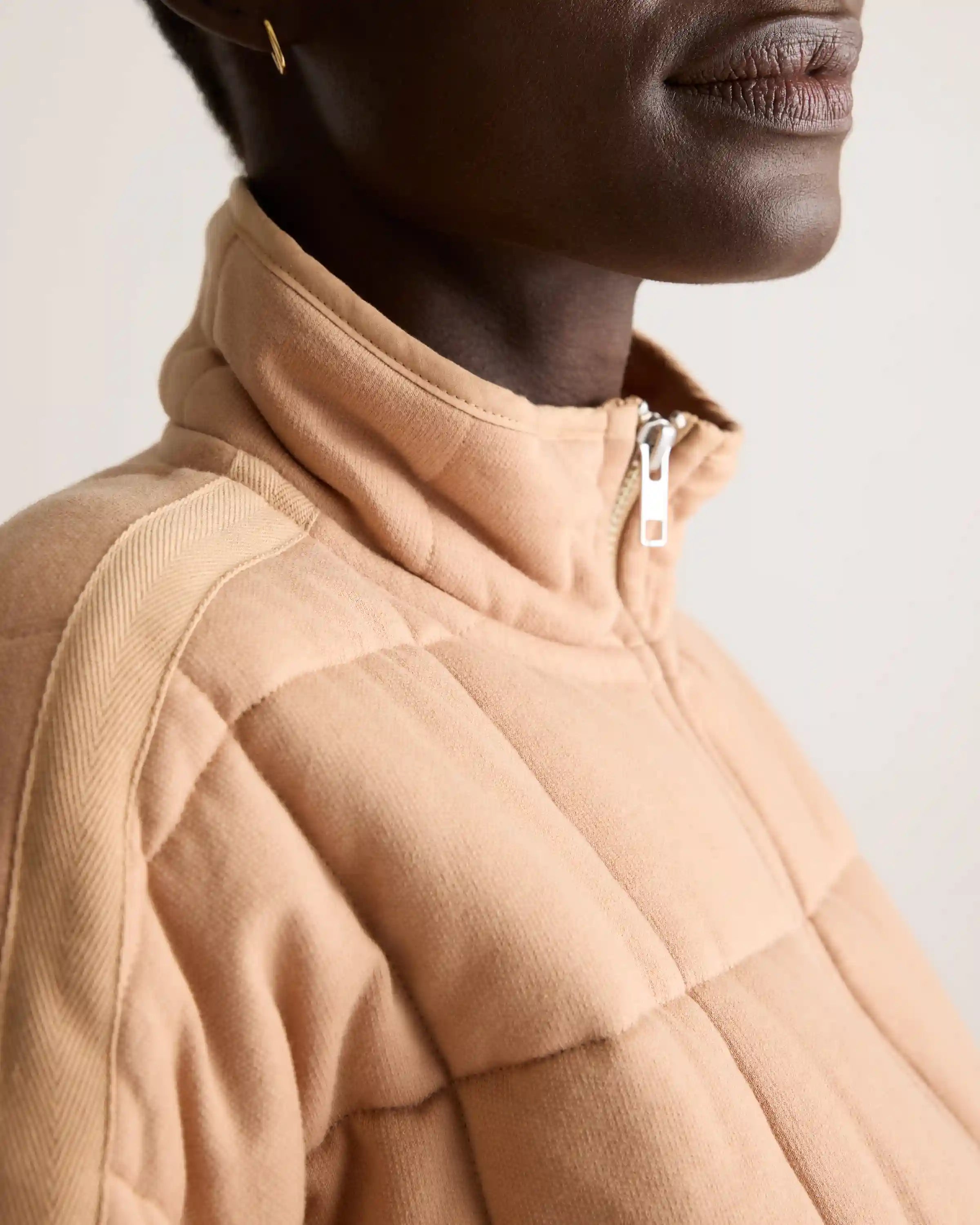 Organic Cotton Quilted Knit Jacket
