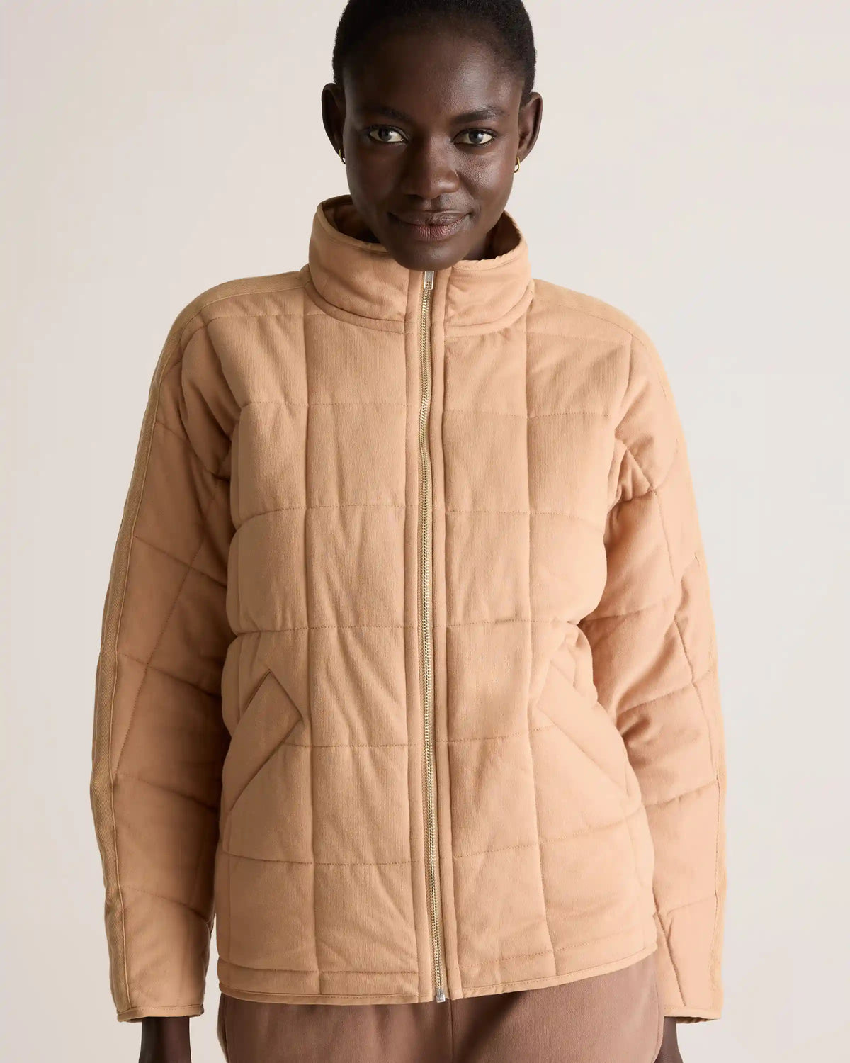 Organic Cotton Quilted Knit Jacket