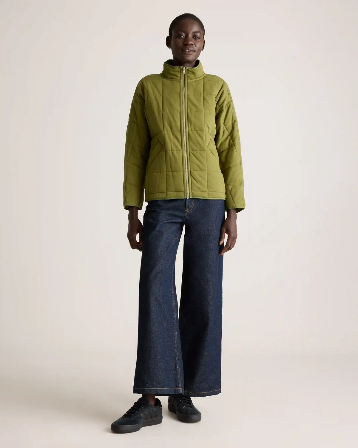 Organic Cotton Quilted Knit Jacket