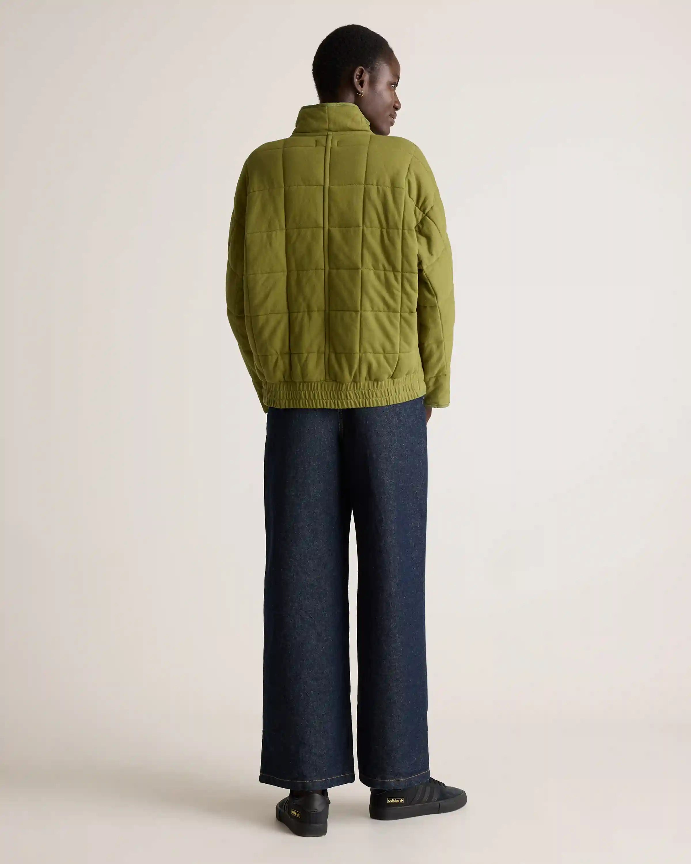 Organic Cotton Quilted Knit Jacket